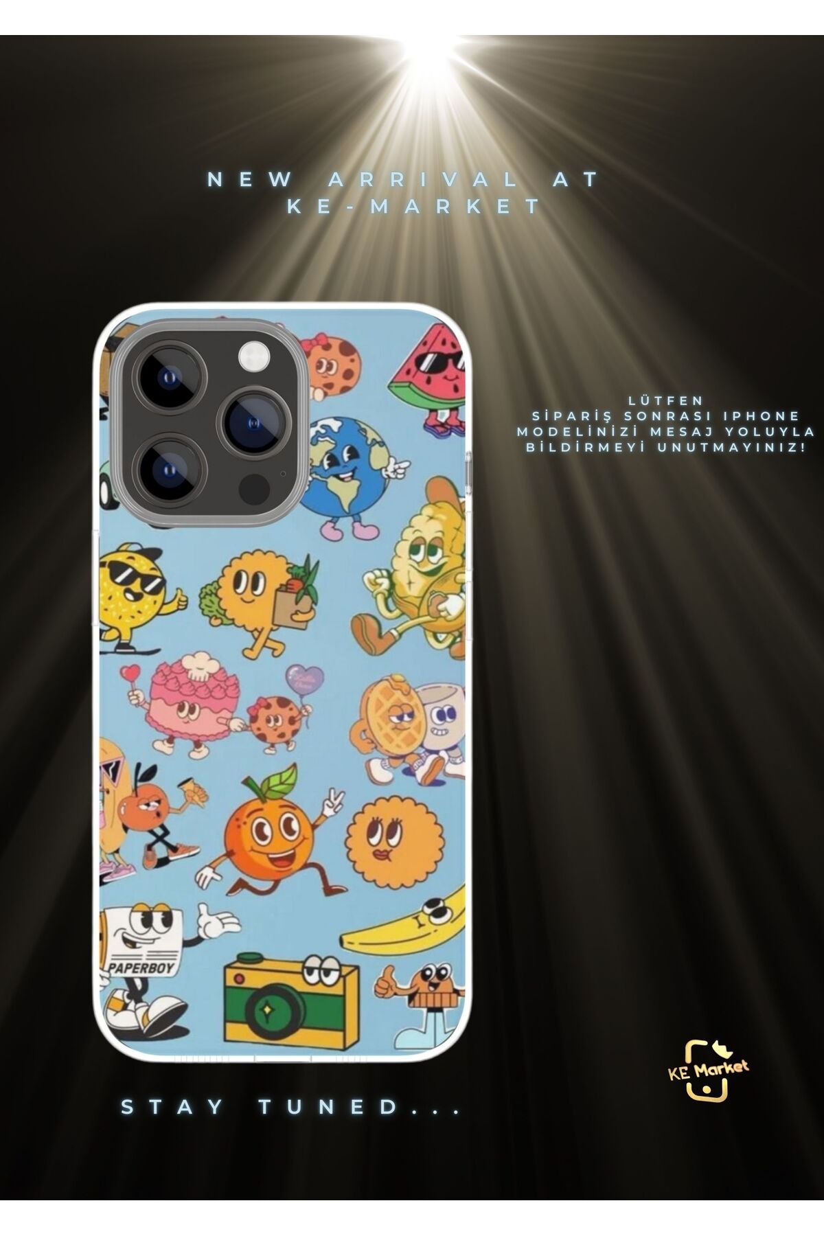 SOFTCASE Retro Cartoon Series Iphone Tasarım Kılıf (LÜTFEN MESAJ YOLUYLA TELEFON MODELİNİZİ YAZINIZ)