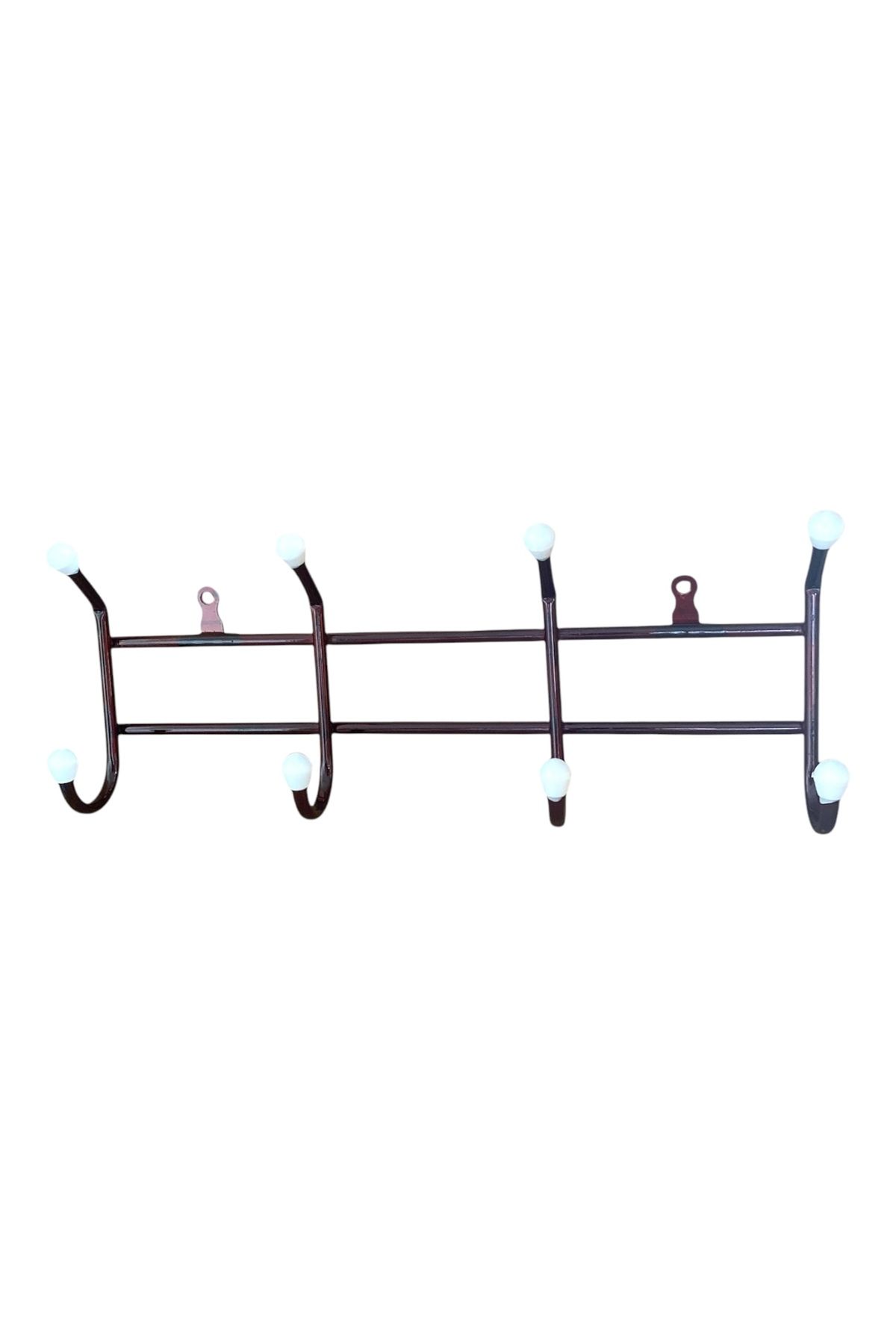 YARGICI Home Kahverengi Metal Duvar Askısı 4’lü Kıyafet Havlu Çanta Askılığı