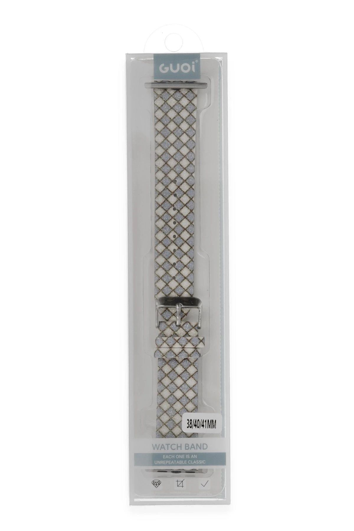 NewFace Apple Watch 38mm Karo Motif Kordon - Lila BSTMY