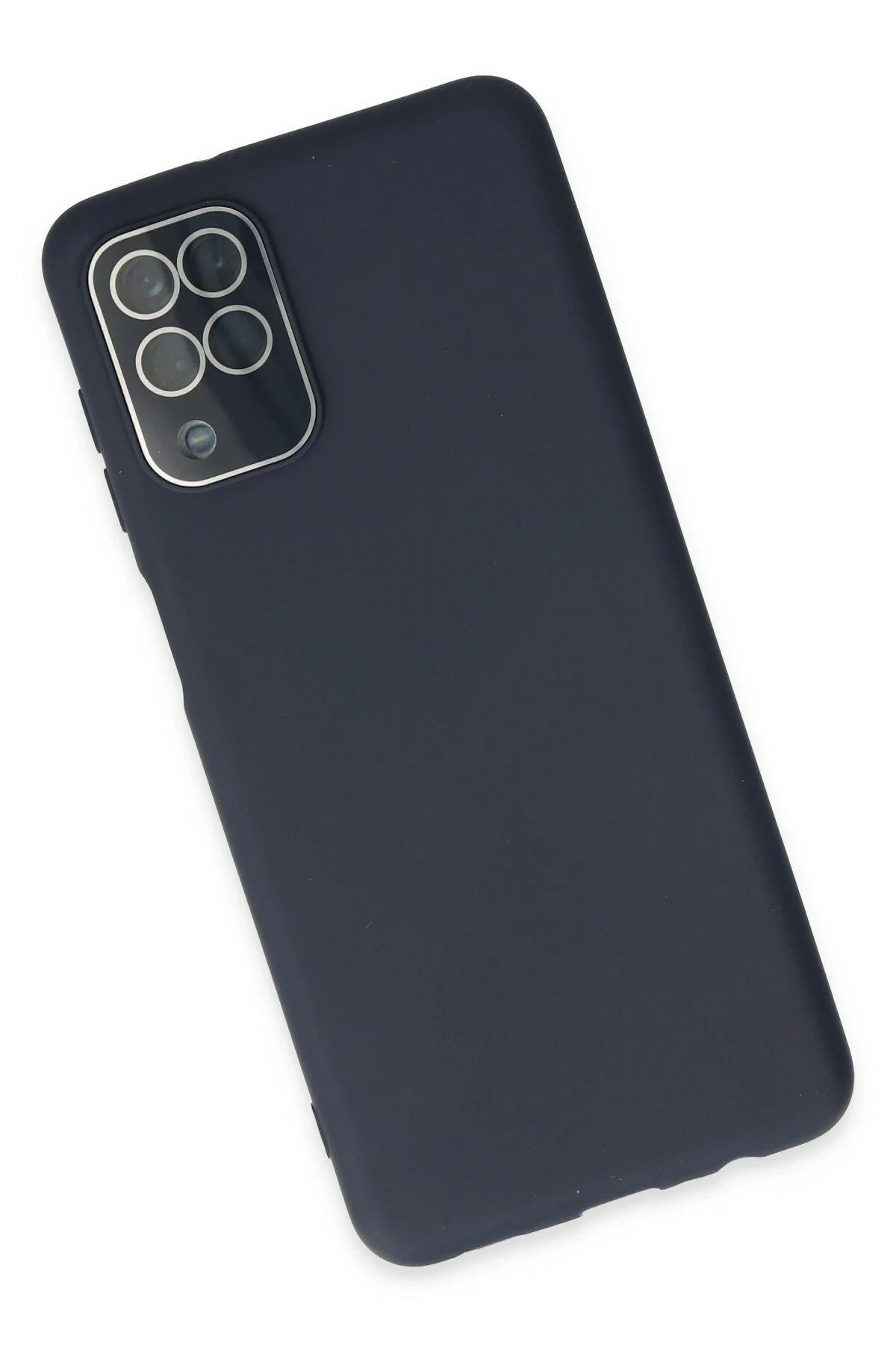 NewFace Samsung Galaxy A22 Kılıf Lansman Glass Kapak - Lacivert BSTMY
