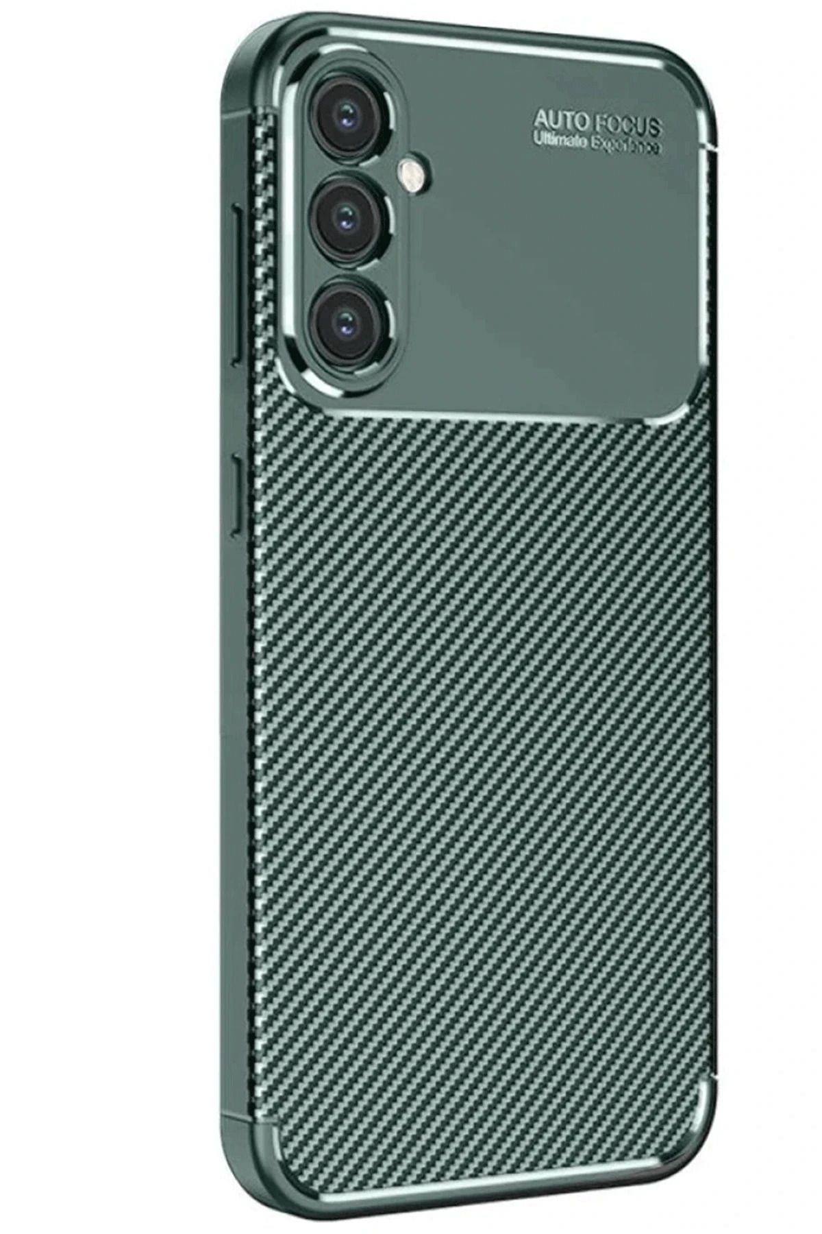 NewFace Samsung Galaxy S25 Kılıf Auto Focus Karbon Kapak - Koyu Yeşil BSTMY