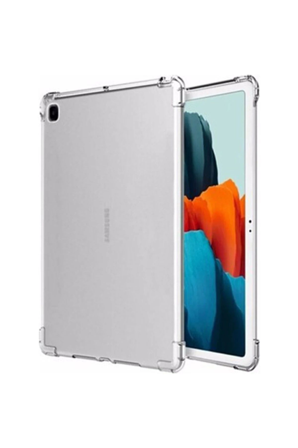 NewFace Samsung Galaxy P610 Tab S6 Lite 10.4 Kılıf Anti Şeffaf Tablet Silikon - Şeffaf BSTMY