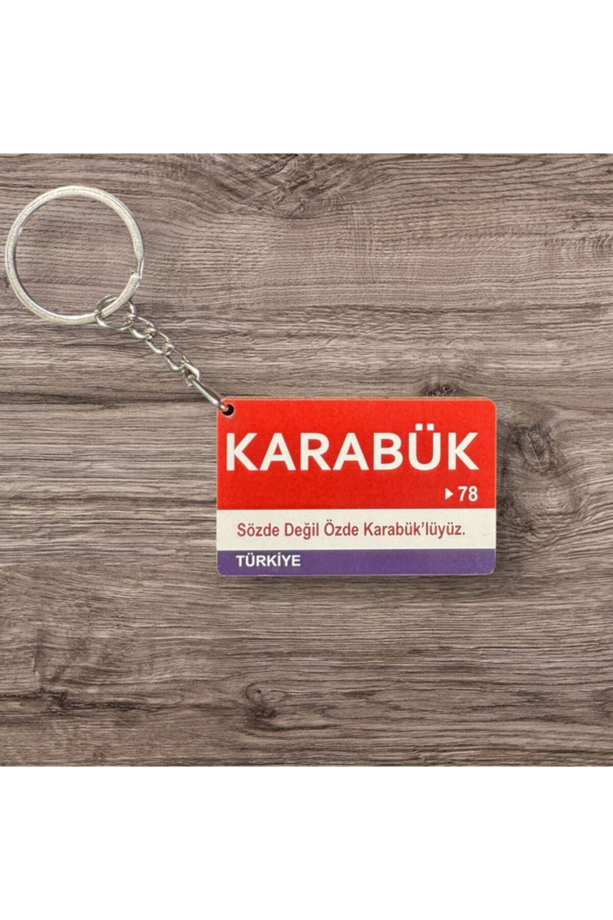 RoyalVance Karabük Ahşap Anahtarlık – İl ve Şehir Temalı Hediyelik