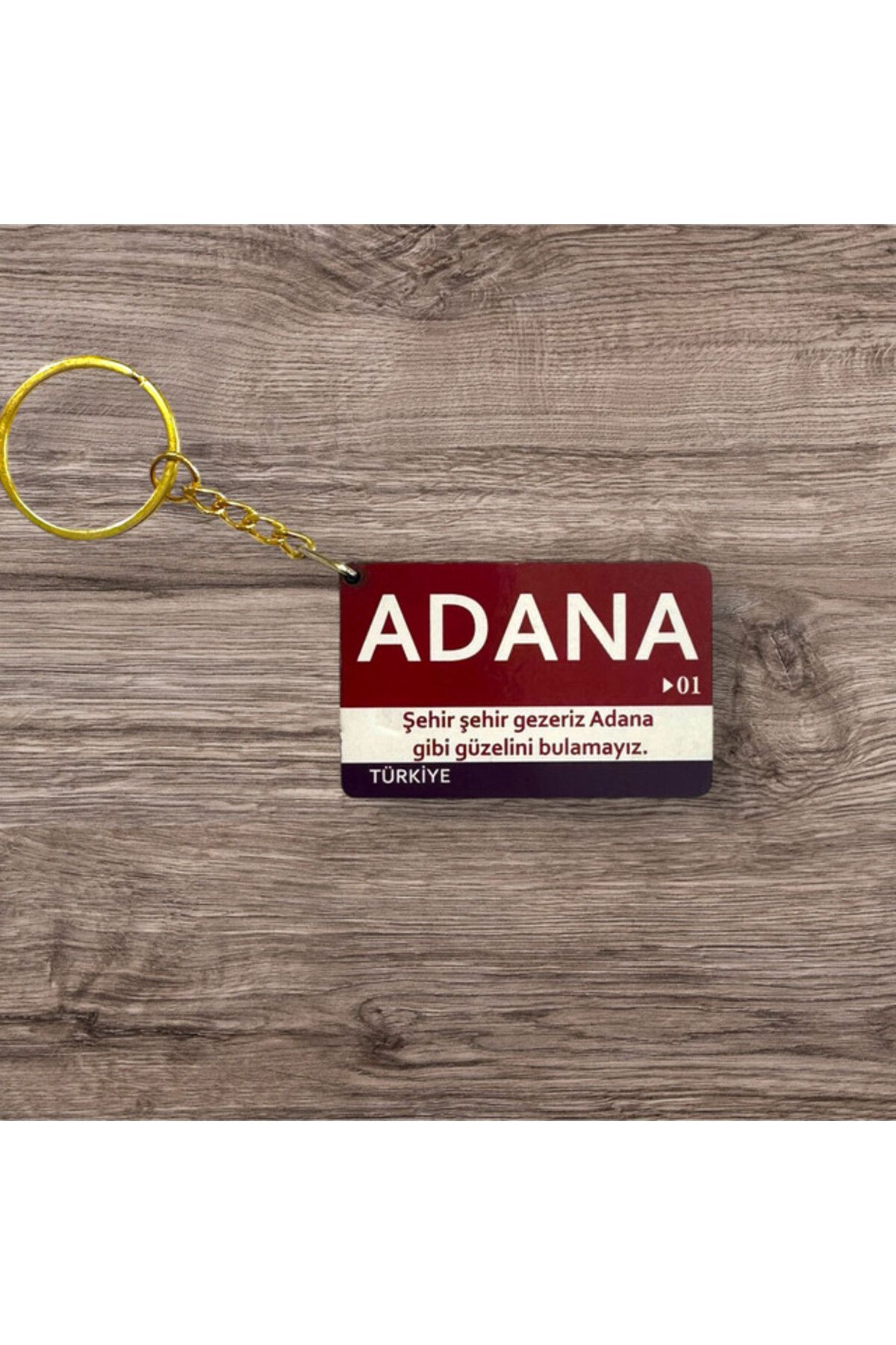 RoyalVance Adana Ahşap Anahtarlık – İl ve Şehir Temalı Hediyelik