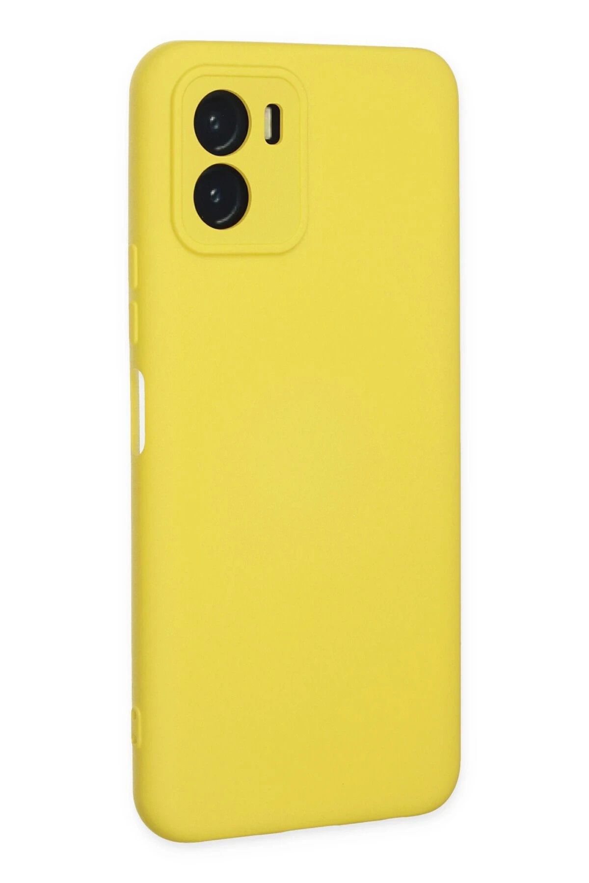 NewFace Vivo Y15s  Uyumlu Kılıf Nano İçi Kadife Silikon - Sarı