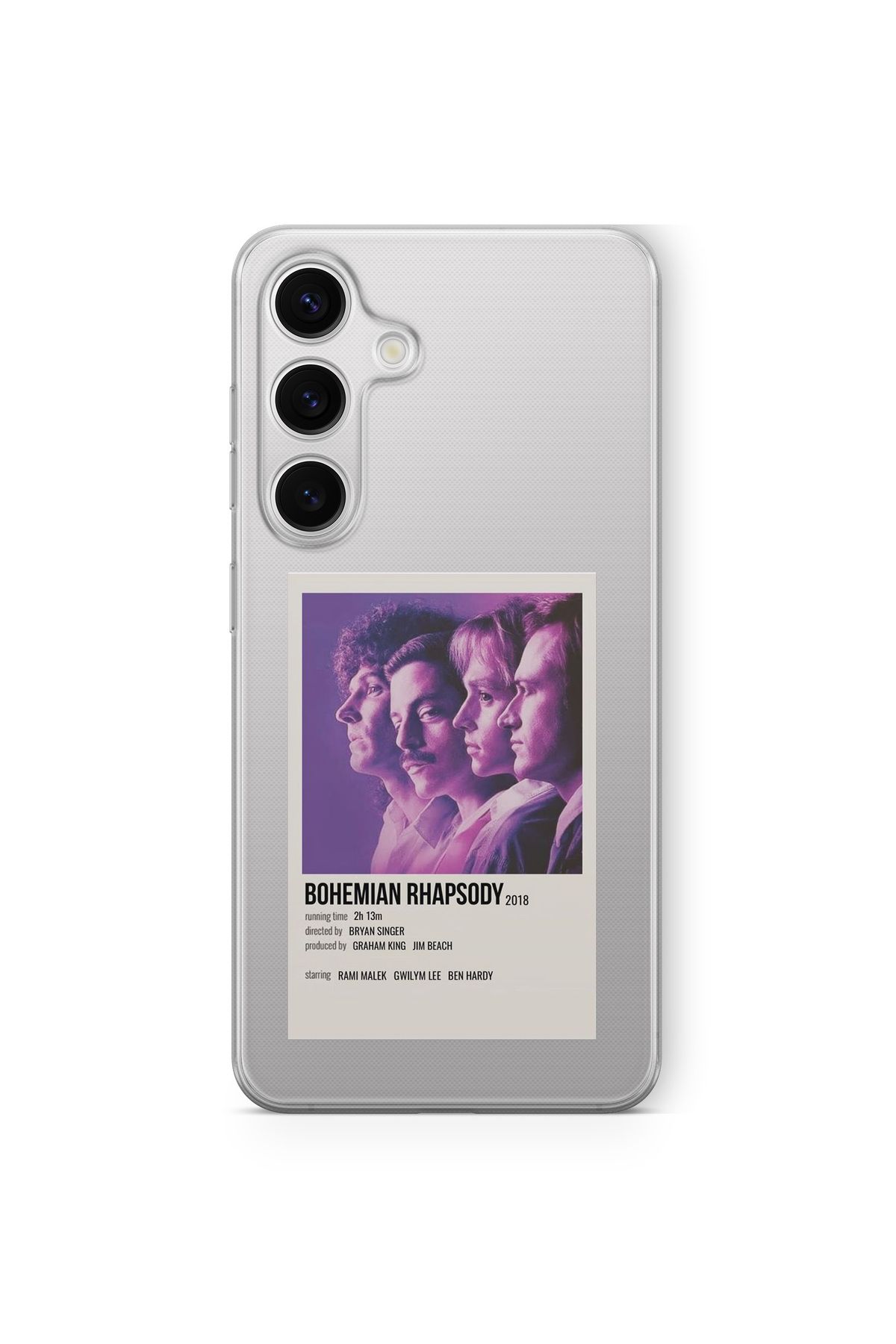 Space Star Samsung Galaxy S24 Fe Uyumlu Bohemian Rhapsody Poster Tasarım Baskılı Şeffaf Kılıf