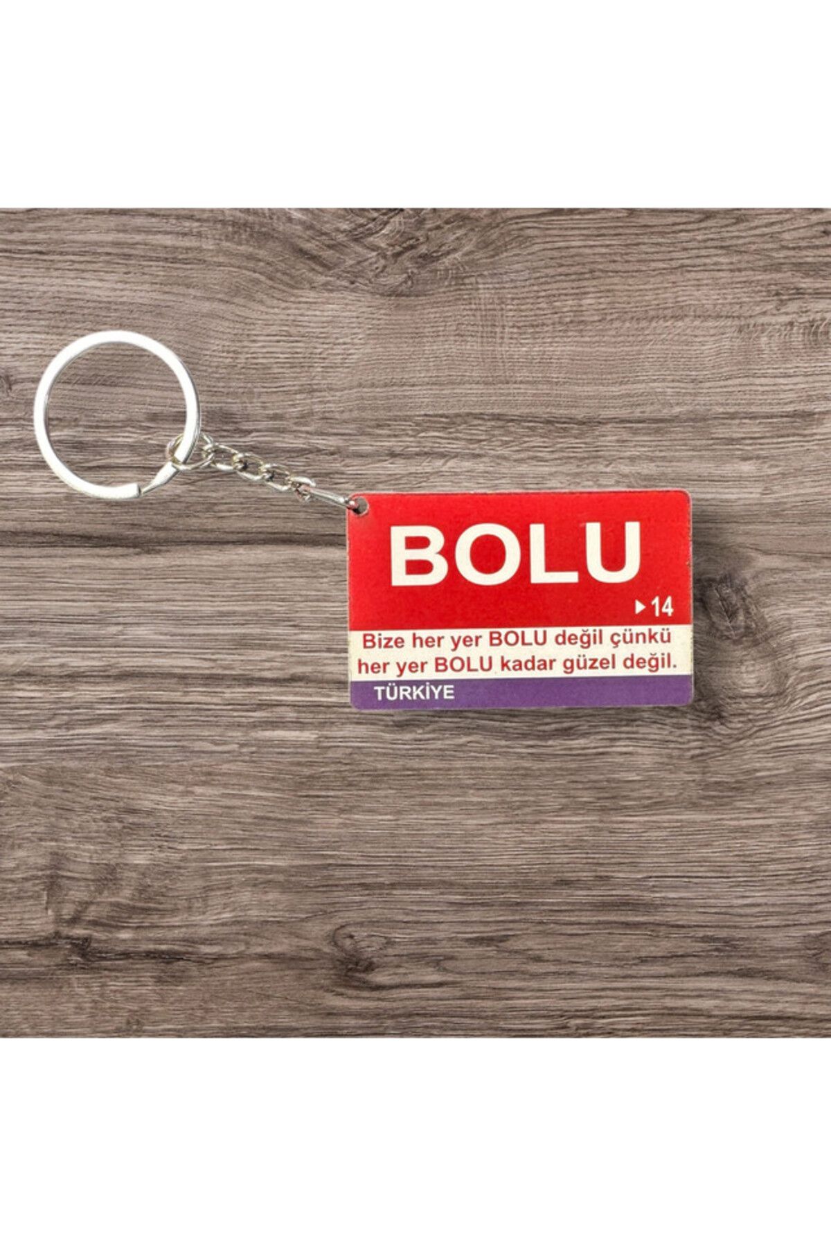 RoyalVance Bolu Ahşap Anahtarlık – İl ve Şehir Temalı Hediyelik