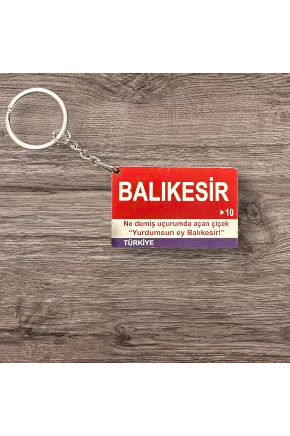 RoyalVance Balıkesir Ahşap Anahtarlık – İl ve Şehir Temalı Hediyelik