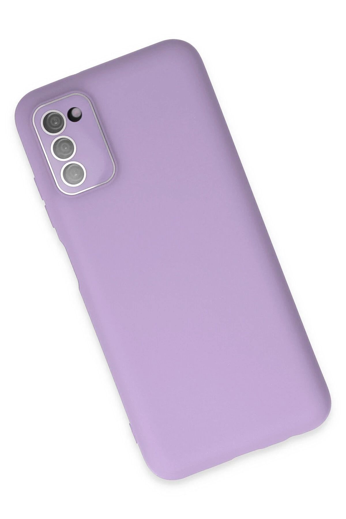 NewFace Samsung Galaxy A03S Kılıf Lansman Glass Kapak - Lila NRMSA
