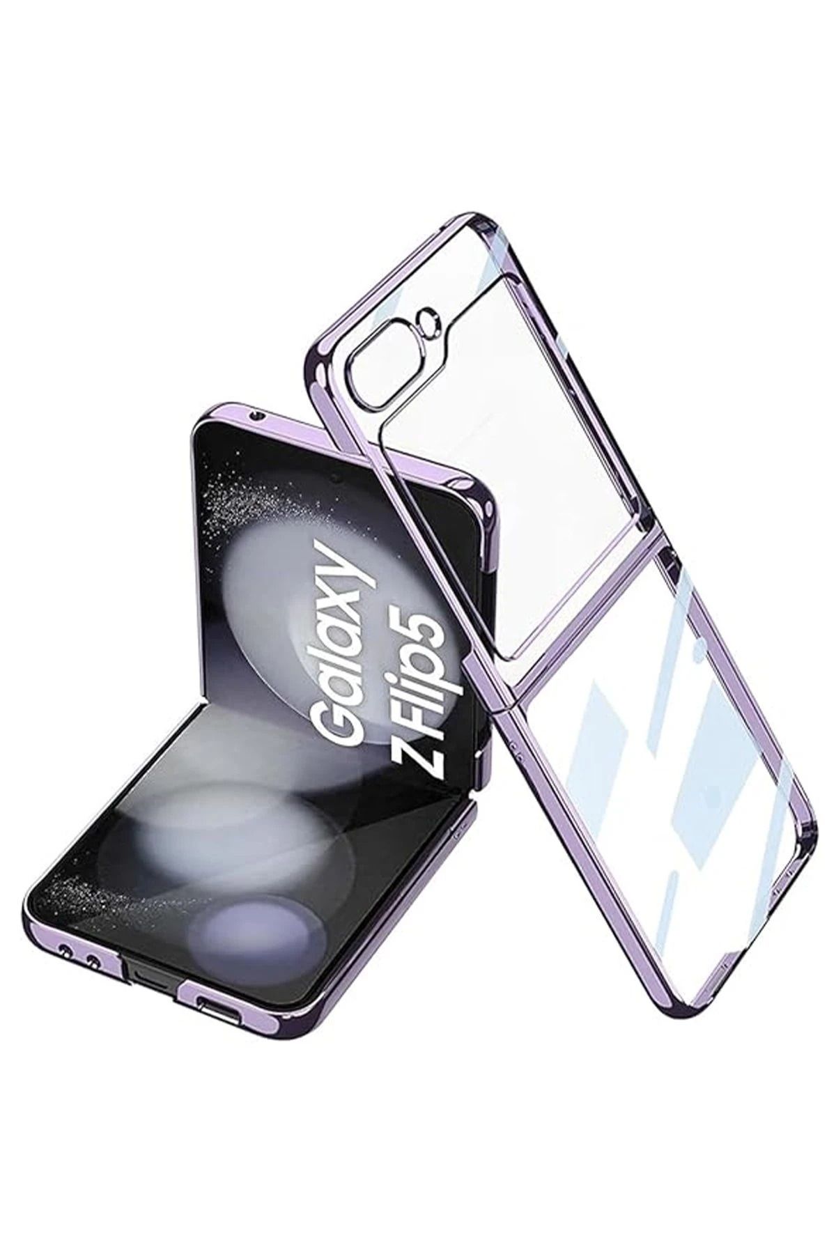 NewFace Samsung Galaxy Z Flip 5 Kılıf Fold Element Kapak - Mor BSTMY