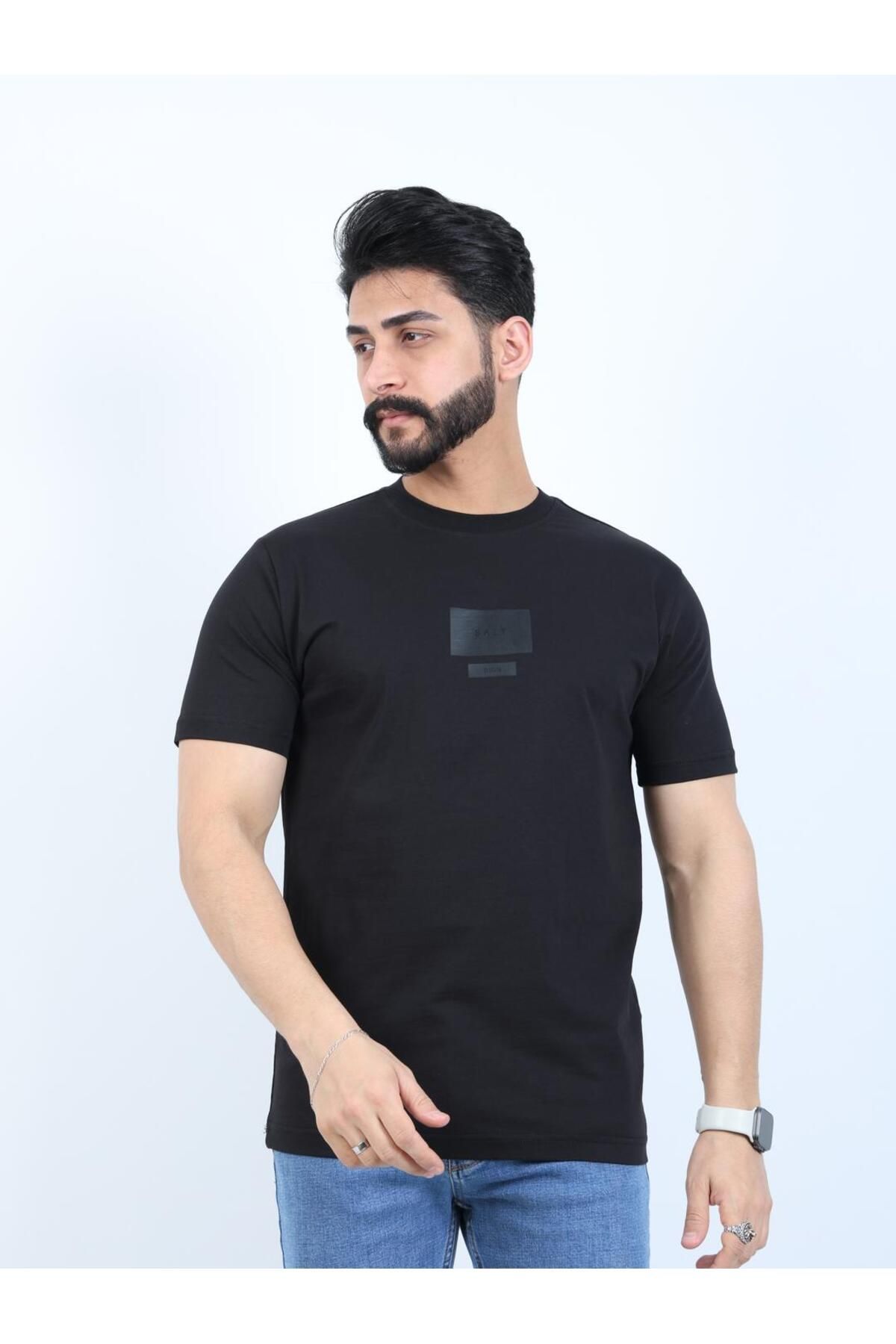 twentyfive25 Erkek Bisiklet Yaka Baskı Detaylı Relaxed Fit Tişört