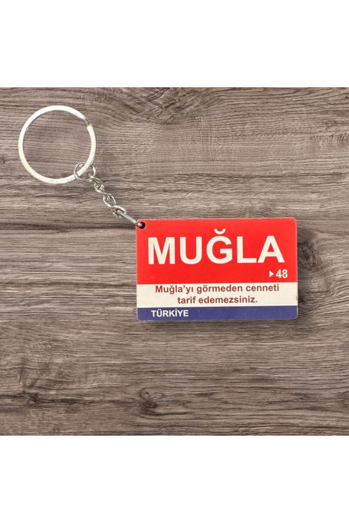 RoyalVance Muğla Ahşap Anahtarlık – İl ve Şehir Temalı Hediyelik