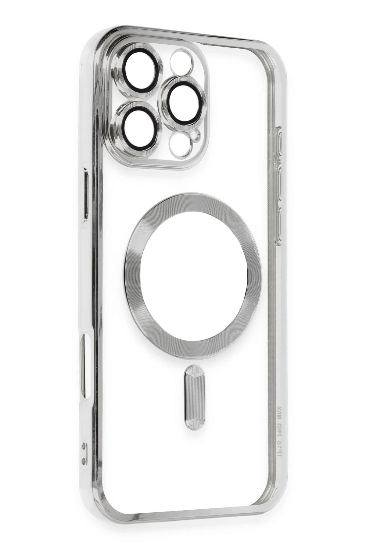 NewFace iPhone 16 Pro Kılıf Kross Magneticsafe Kapak - Gümüş BSTMY