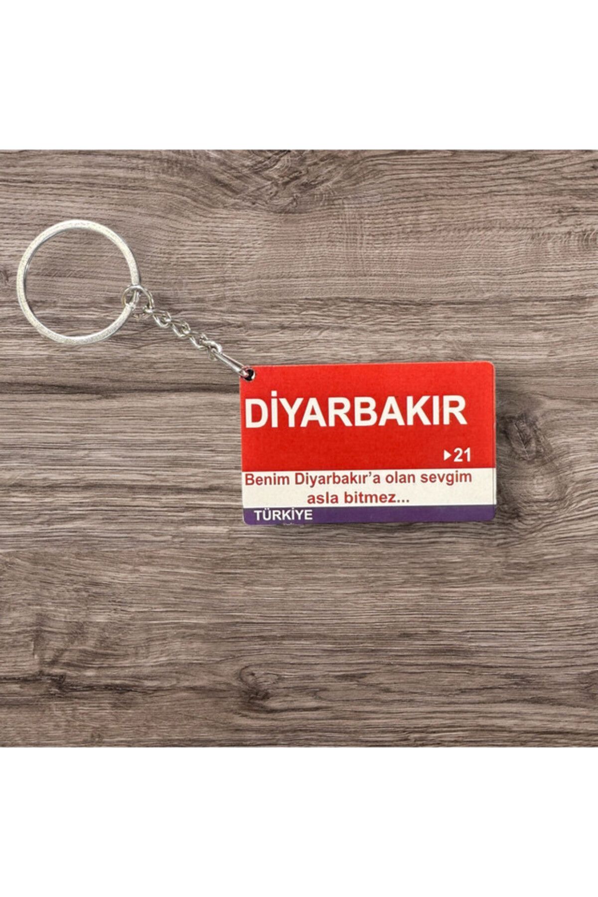 RoyalVance Diyarbakır Ahşap Anahtarlık – İl ve Şehir Temalı Hediyelik