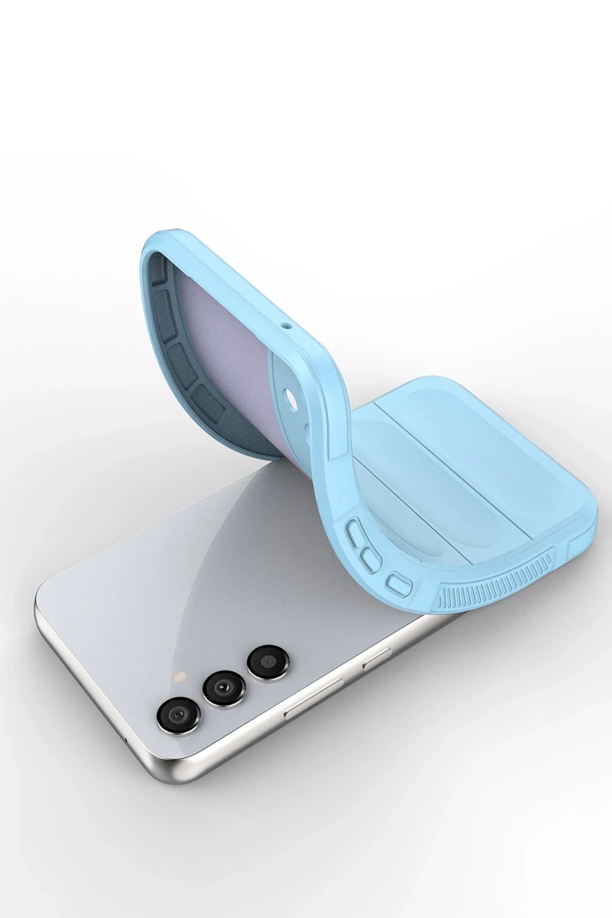 NewFace Galaxy A05S uyumlu Kılıf Optimum Silikon - Sky Blue NRMSA