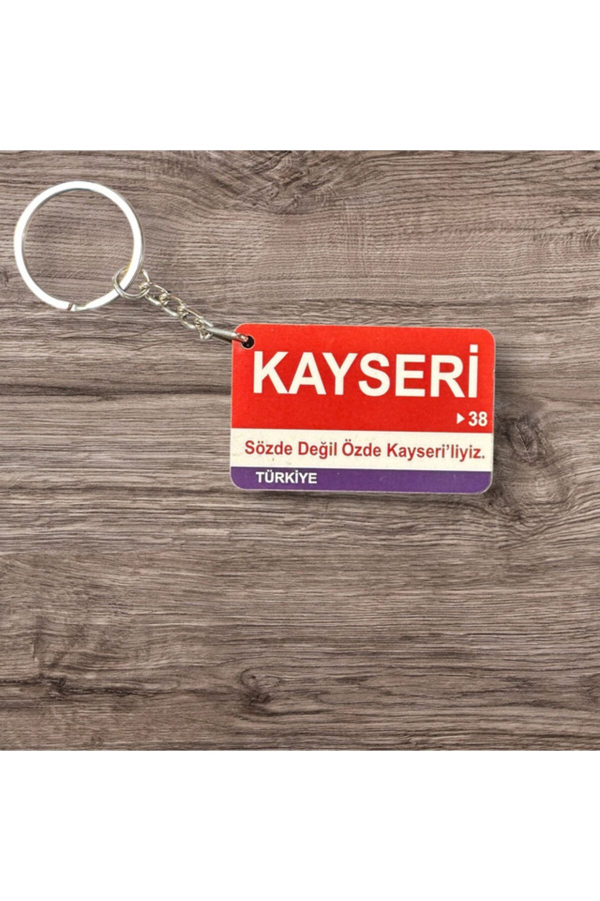 RoyalVance Kayseri Ahşap Anahtarlık – İl ve Şehir Temalı Hediyelik