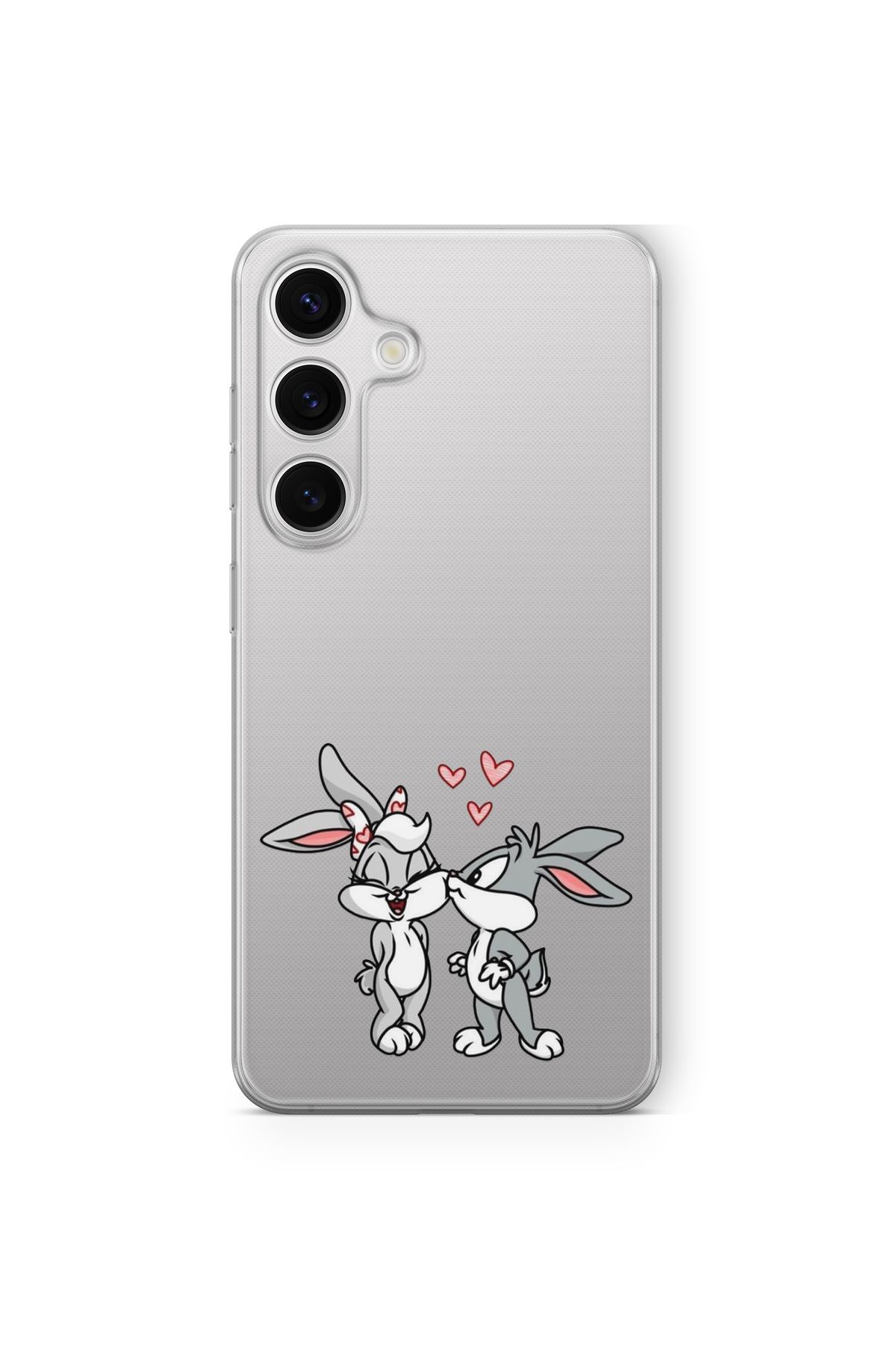 Space Star Samsung Galaxy A34 Uyumlu Bugs Bunny Tasarım Baskılı Şeffaf Kılıf
