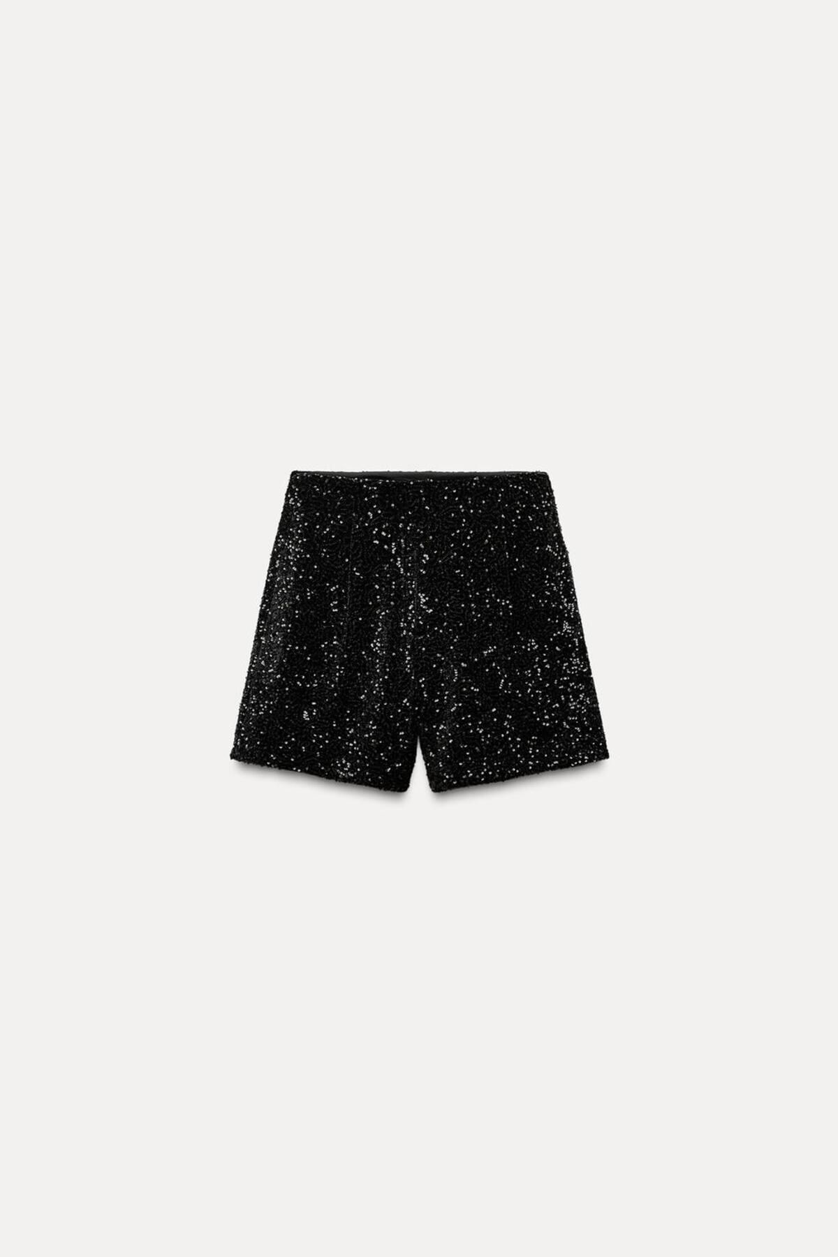 Butik ALLBUCKS ZARA, PULLU YÜKSEK BEL BERMUDA ŞORT ABZRA1044