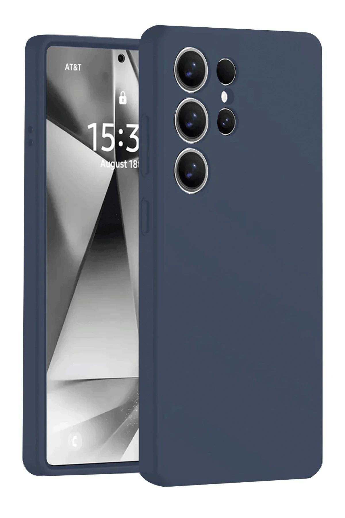 NewFace Galaxy S25 Ultra Uyumlu Kılıf Nano içi Kadife Silikon - Lacivert BSTMY