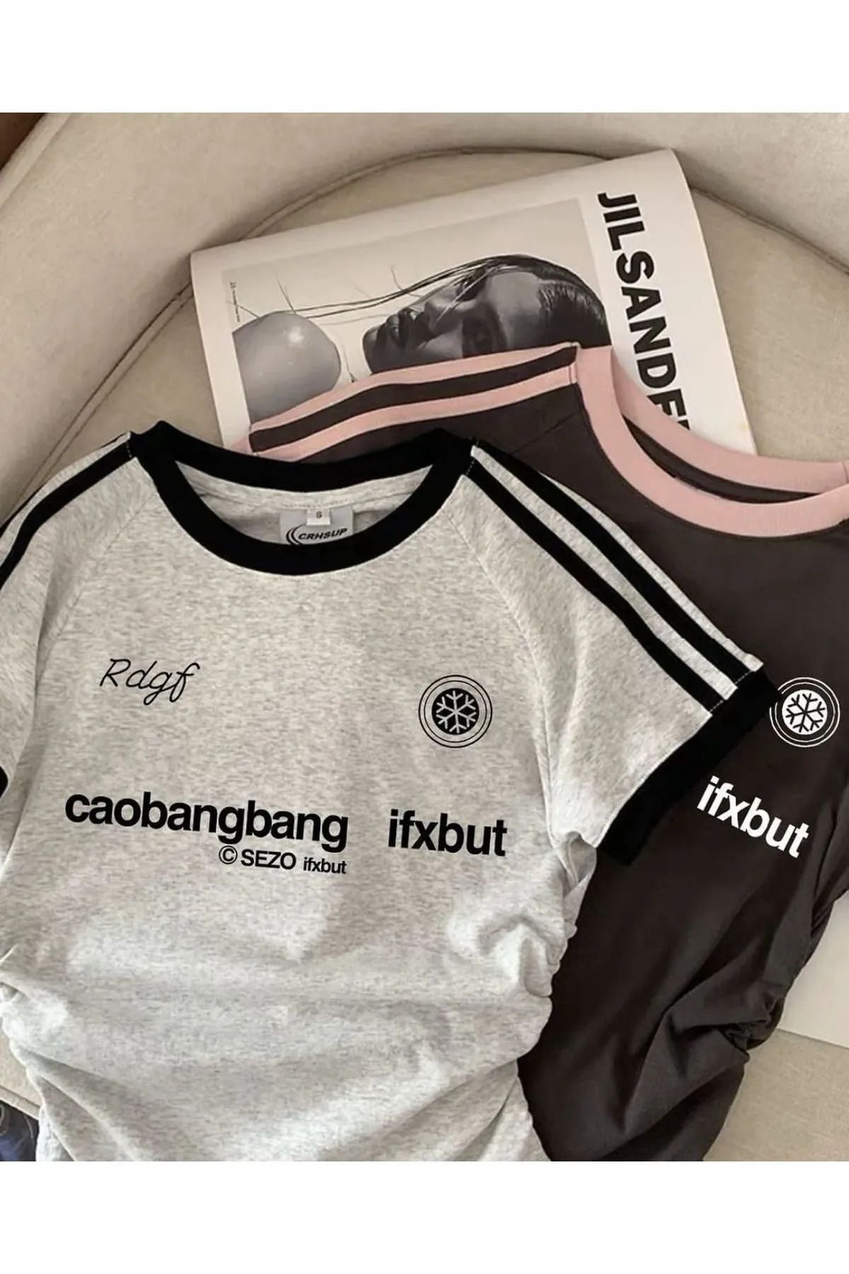 Gofeel Kemer Boy Caobangbang Büzgülü Baskı Detaylı Crop