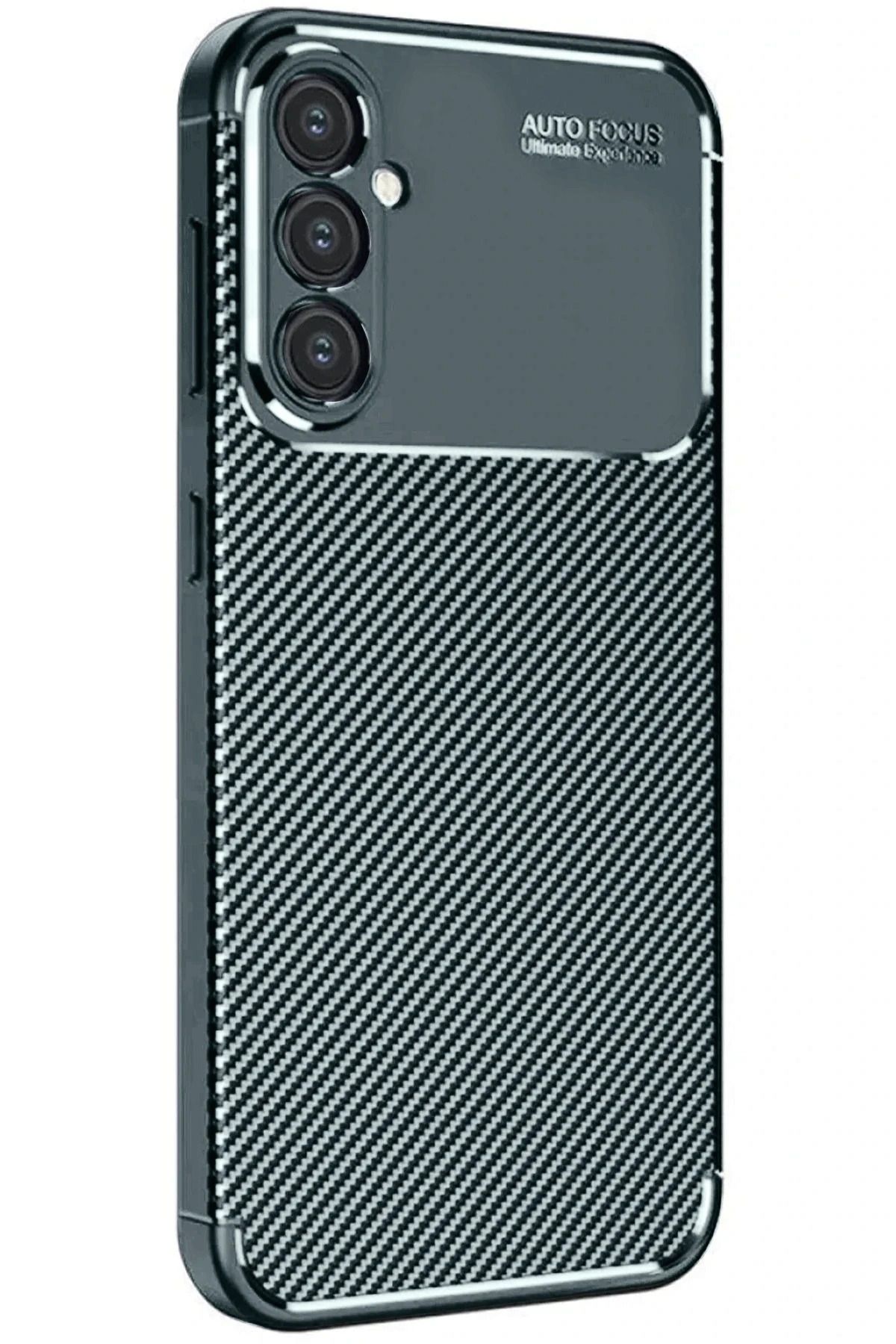 NewFace Samsung Galaxy S25 Plus Kılıf Auto Focus Karbon Kapak - Koyu Yeşil BSTMY