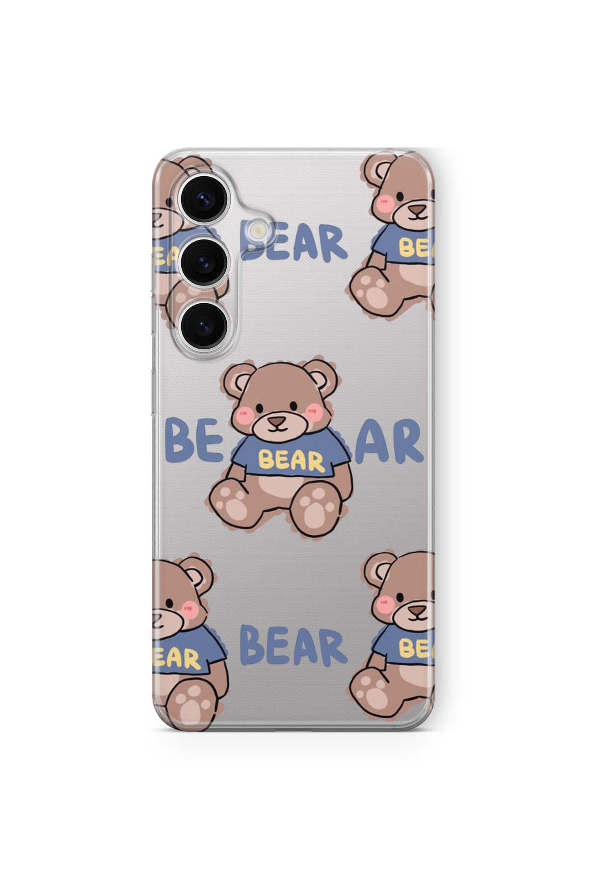 Space Star Samsung Galaxy A16 Uyumlu Bear Desen Tasarım Baskılı Şeffaf Kılıf