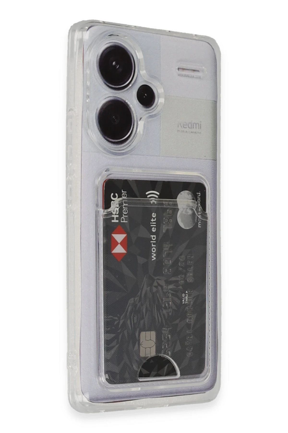 NewFace Xiaomi Redmi Note 13 Pro Plus Kılıf Kart Şeffaf Silikon - Şeffaf BSTMY