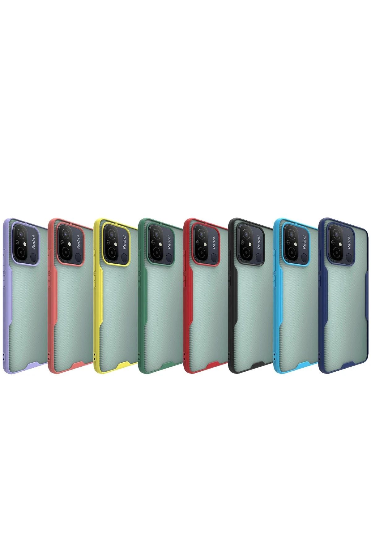 NewFace Xiaomi Redmi 12C Kılıf Platin Silikon - Kırmızı BSTMY