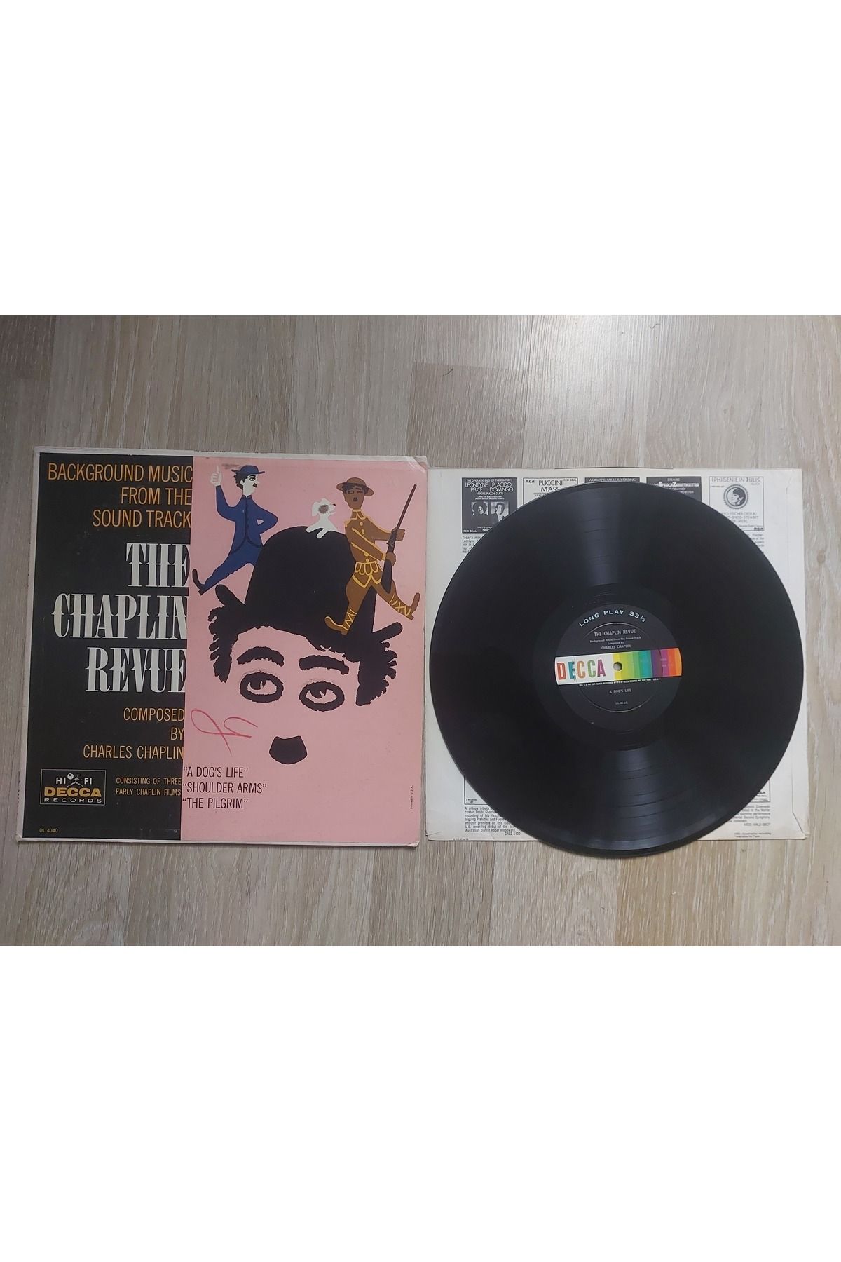 Plakperest Charles Chaplin – The Chaplin Revue Background Music From The Sound Track - 1960 USA Basım LP Plak
