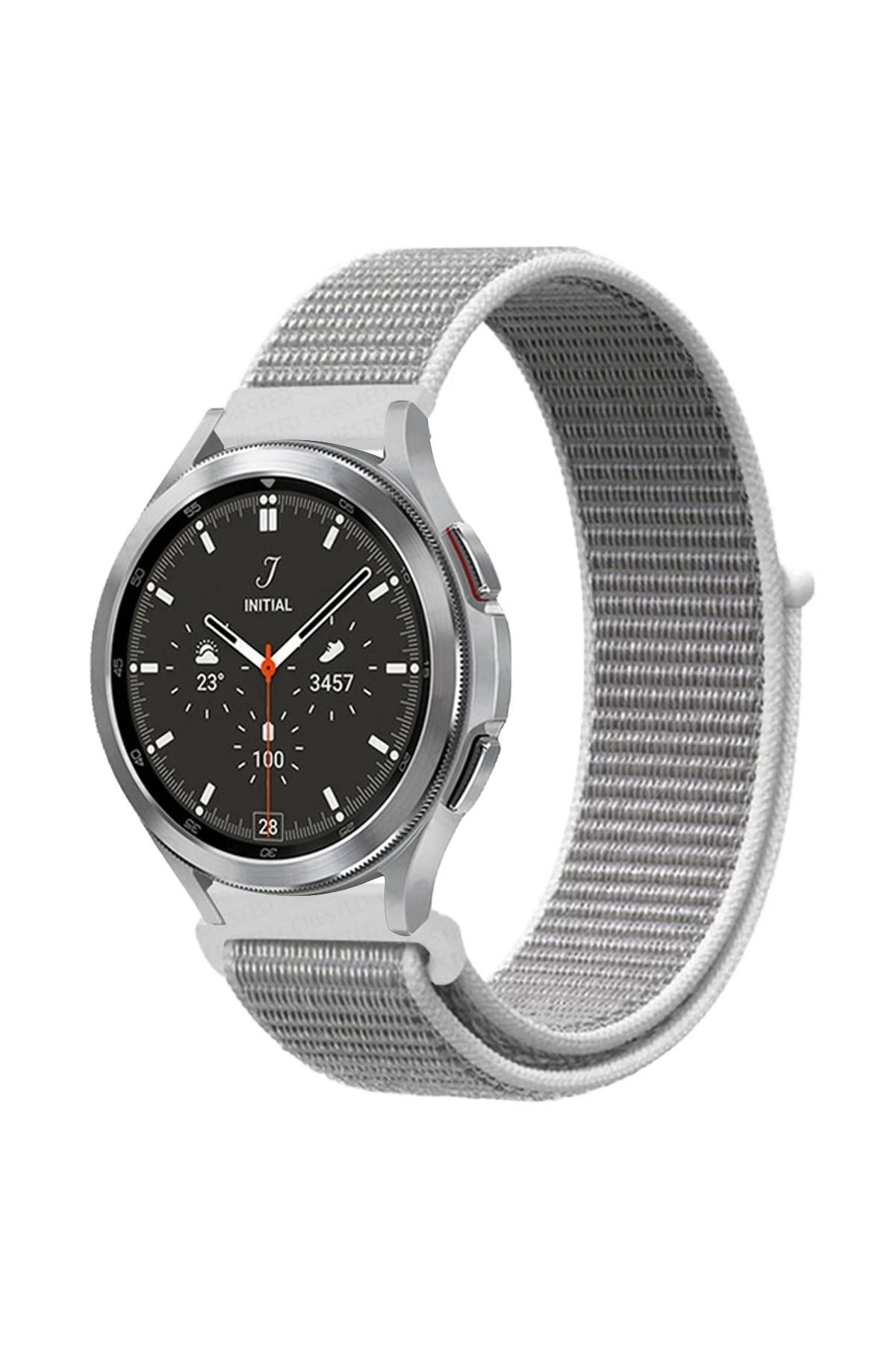 NewFace Watch 22mm Hasırlı Cırtcırtlı Kordon - Gri BSTMY