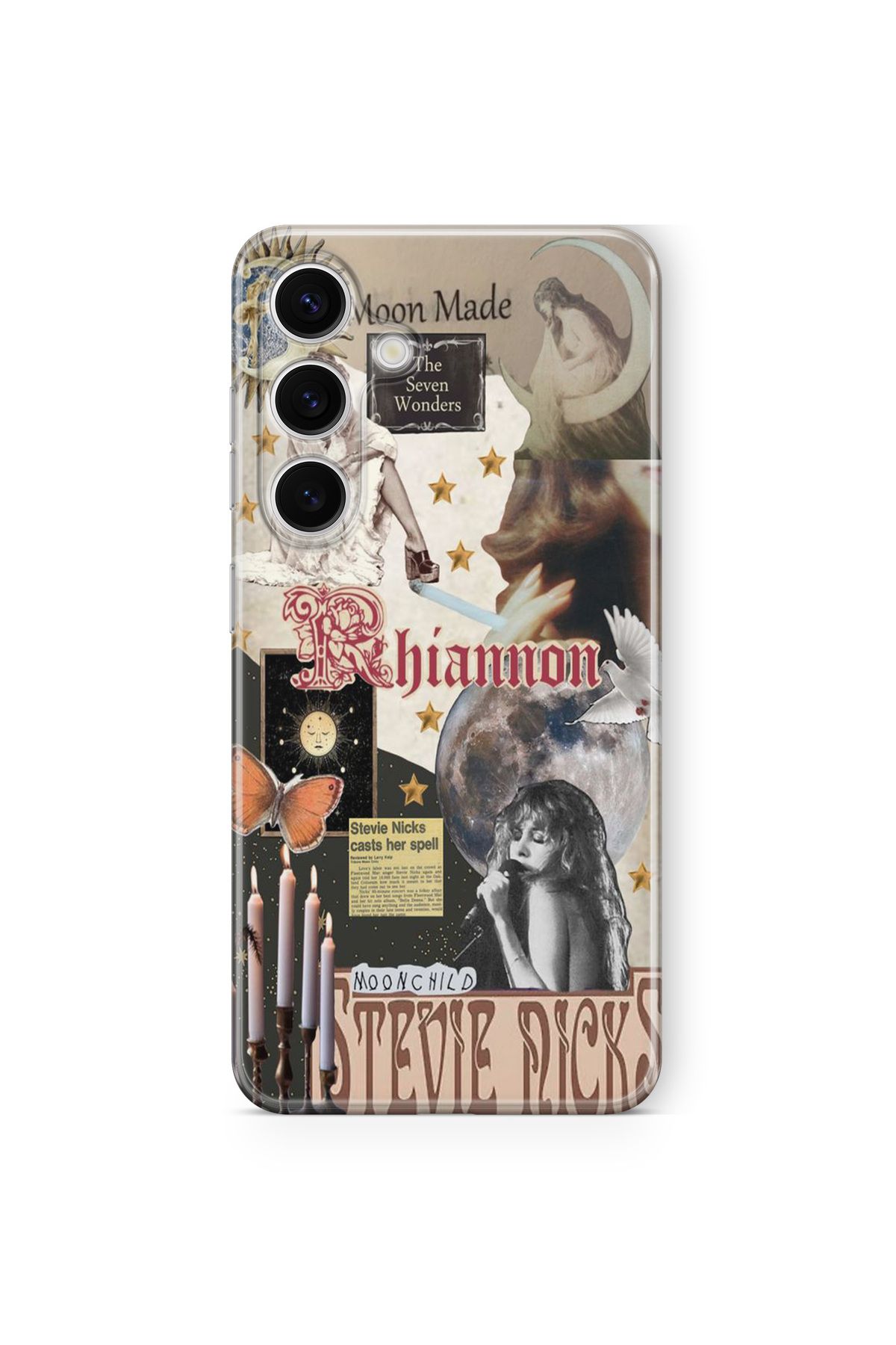 Space Star Samsung Galaxy A34 Uyumlu Stevie Nicks Tasarım Baskılı Şeffaf Kılıf