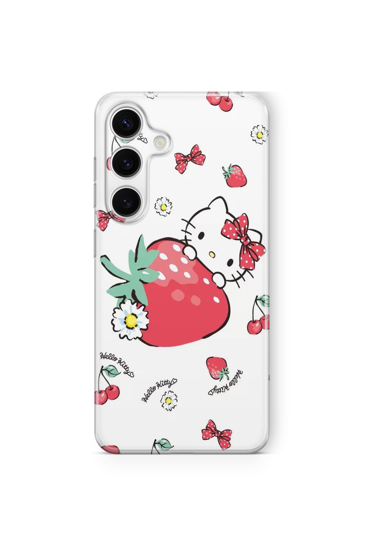 Space Star Samsung Galaxy A05s Uyumlu Hello Kitty Tasarım Baskılı Şeffaf Kılıf