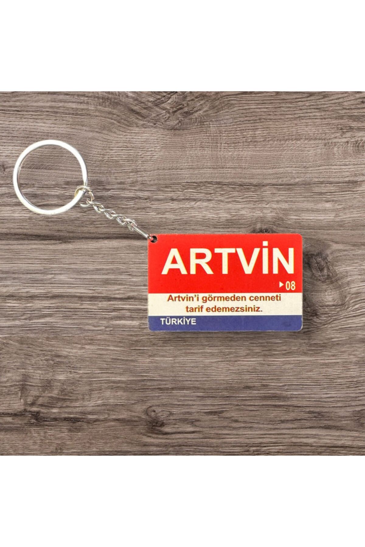 RoyalVance Artvin Ahşap Anahtarlık – İl ve Şehir Temalı Hediyelik