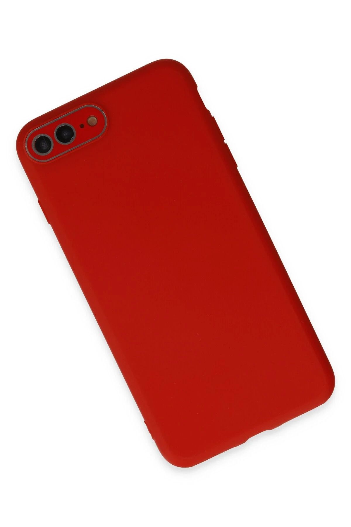 NewFace iPhone 7 Plus Kılıf Lansman Glass Kapak - Kırmızı SVLRS