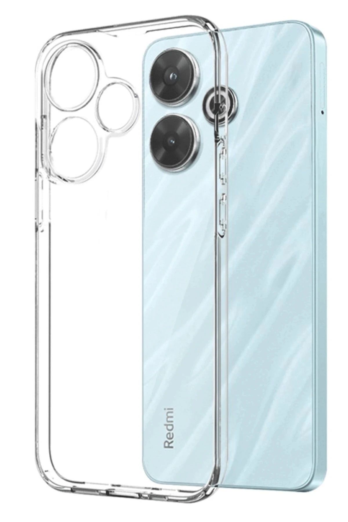 NewFace Xiaomi Redmi 13 4G Kılıf Kart Şeffaf Silikon - Şeffaf BSTMY