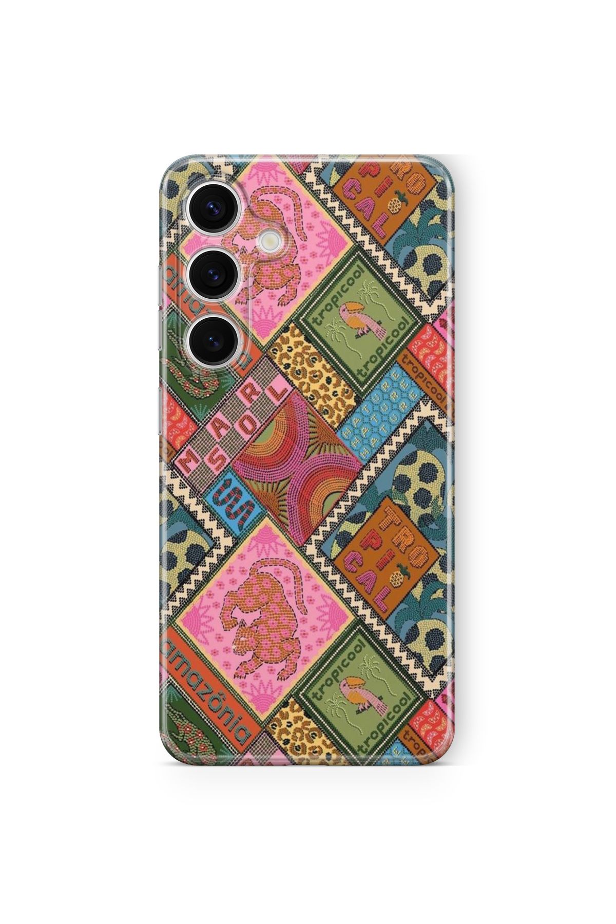 Space Star Samsung Galaxy S24 Plus Uyumlu Tropicool Tasarım Baskılı Şeffaf Kılıf
