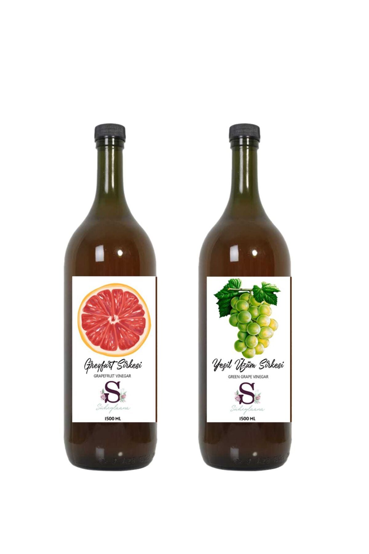 Süheylaana Doğal Greyfurt Sirkesi 1500 Ml - Doğal Yeşil Üzüm Sirkesi 1500 Ml