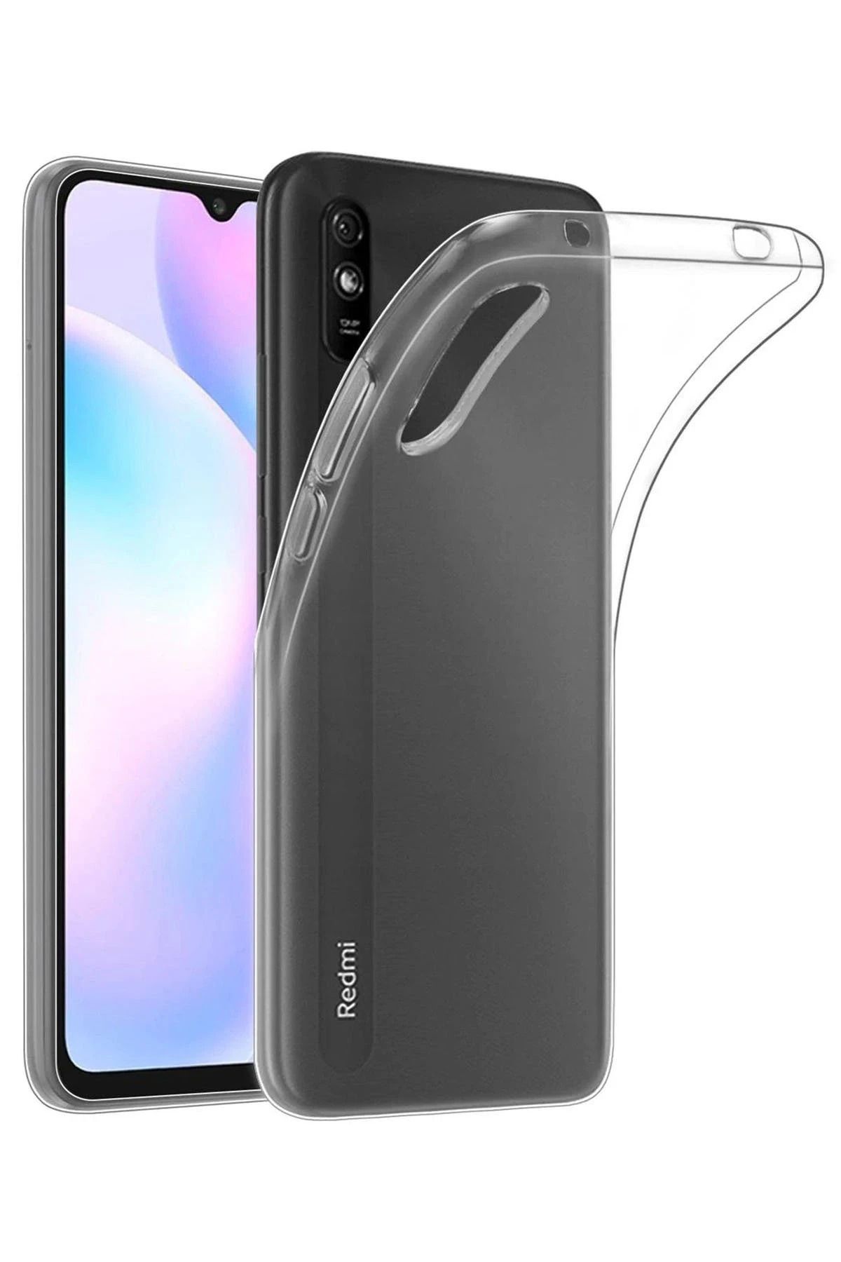NewFace Xiaomi Redmi 9A Kılıf Lüx Şeffaf Silikon - Şeffaf BSTMY