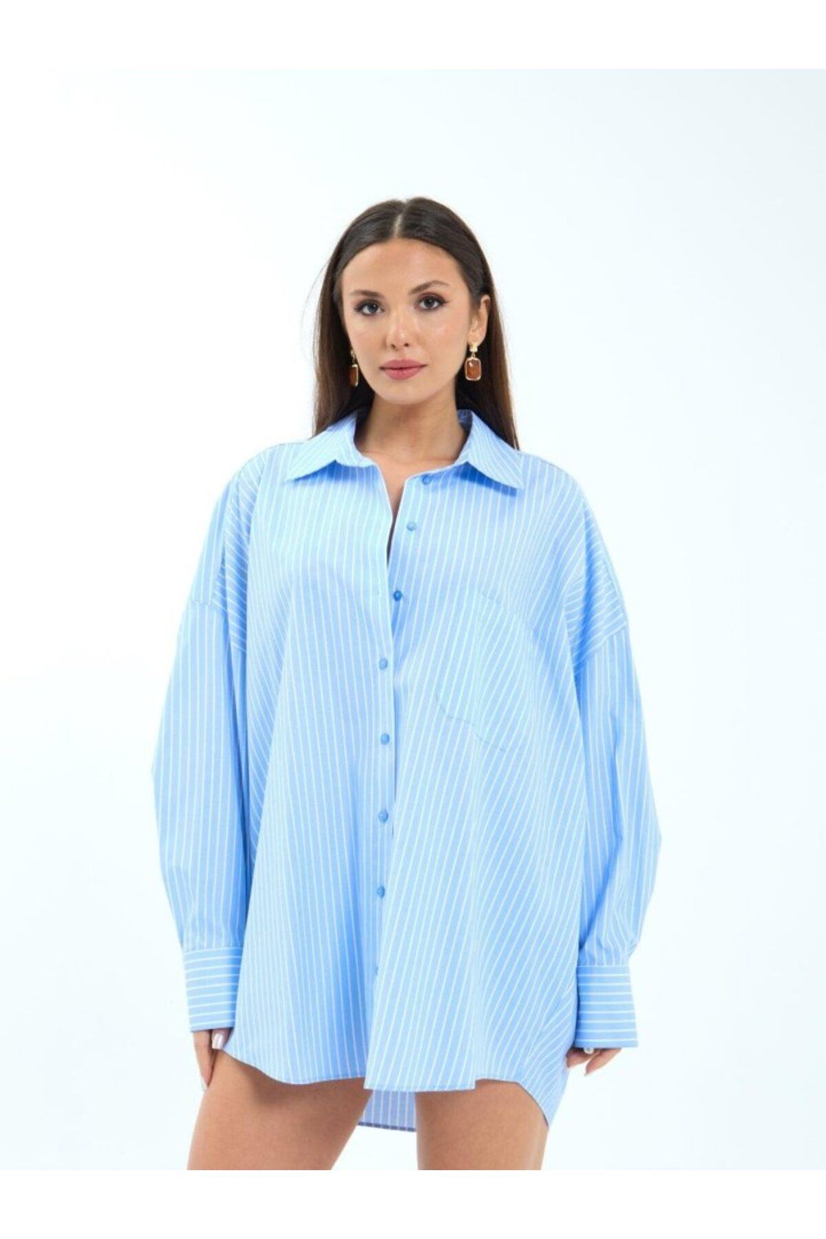 ARUZ MODA 7388 GÖMLEK-DENVER ÇİZGİLİ
