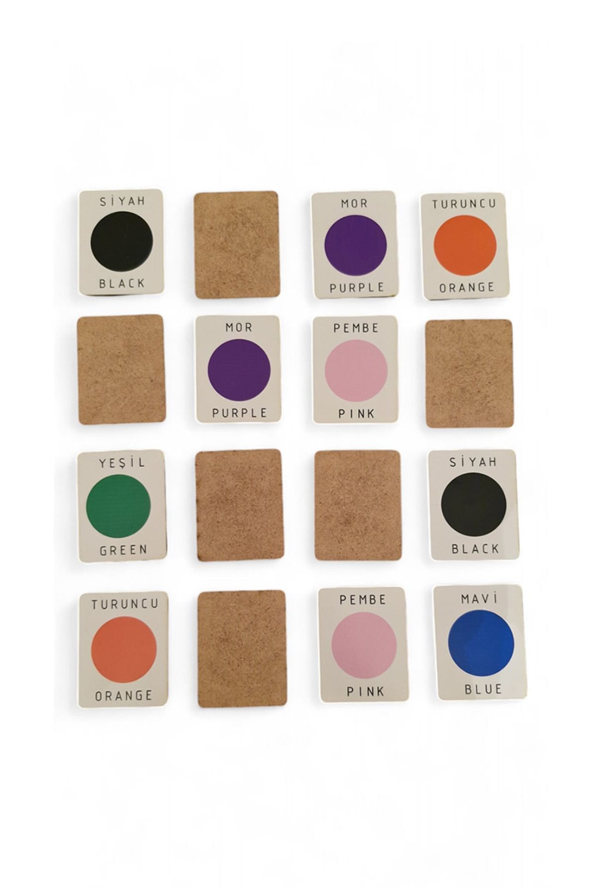 Fizello Ahşap Renkler Eğitici Ve Öğretici Eşleştirme Kartları Bebek Çocuk Oyuncak fotoğrafı 5 (önizleme)