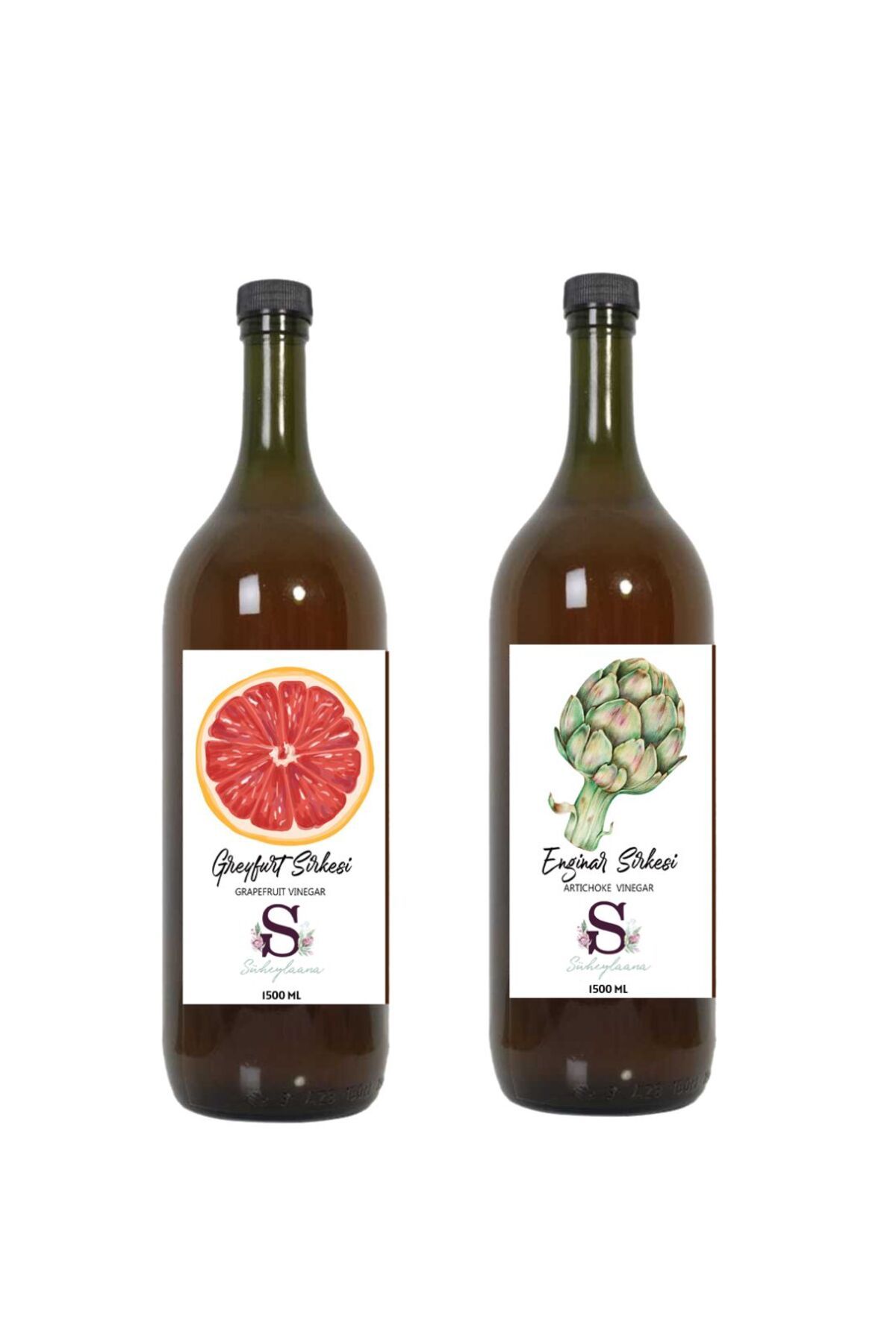 Süheylaana Doğal Greyfurt Sirkesi 1500 Ml - Doğal Enginar Sirkesi 1500 Ml