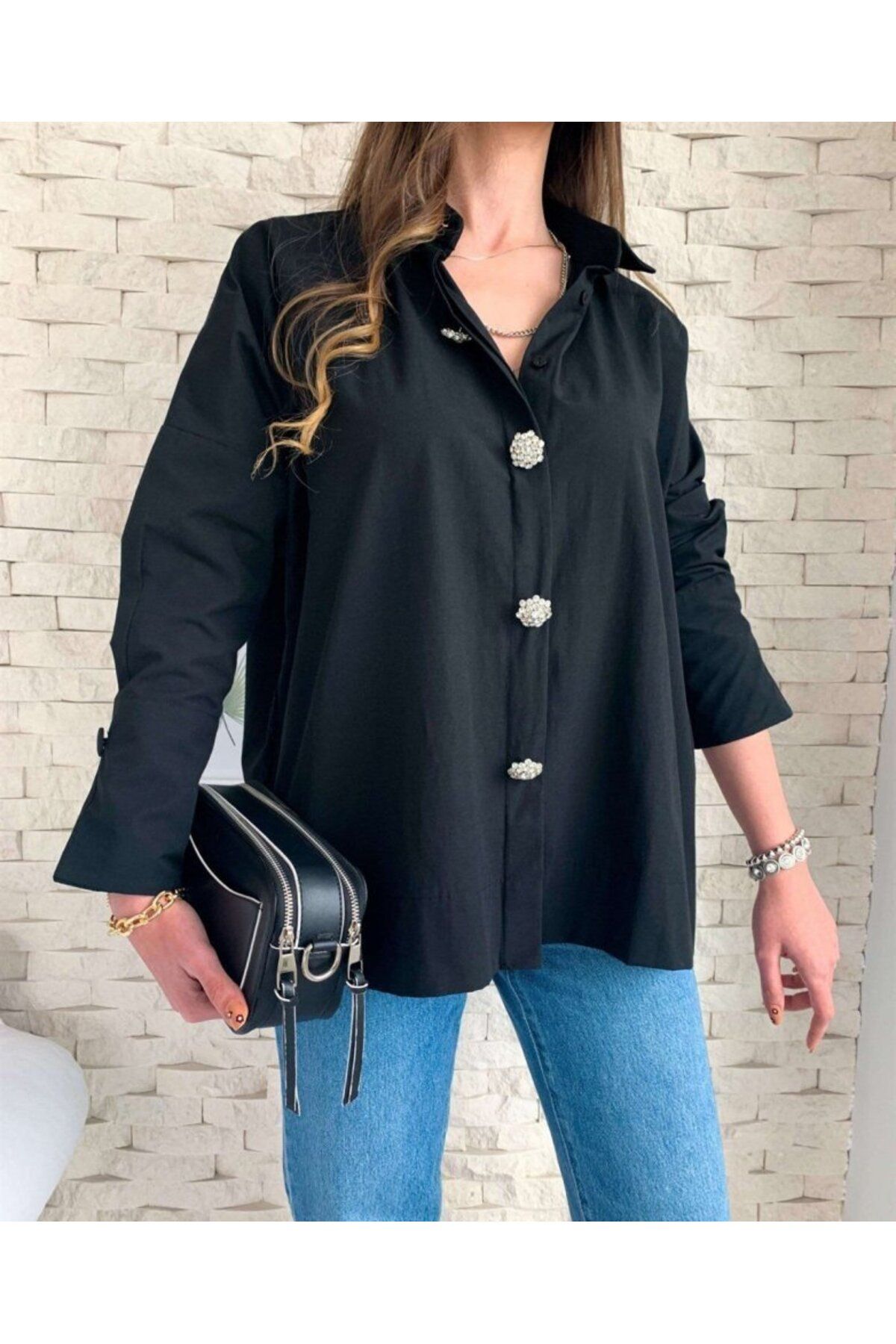 ARUZ MODA 5233 GÖMLEK-SİYAH