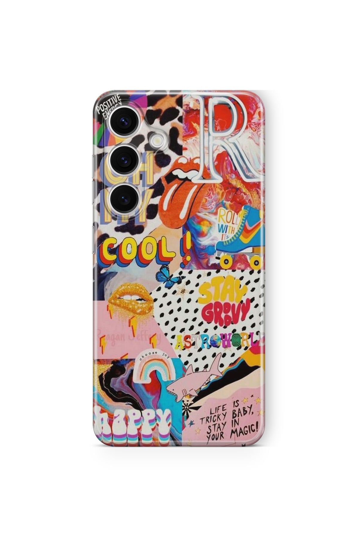 Space Star Samsung Galaxy M34 5G Uyumlu Oh My Cool Tasarım Baskılı Şeffaf Kılıf