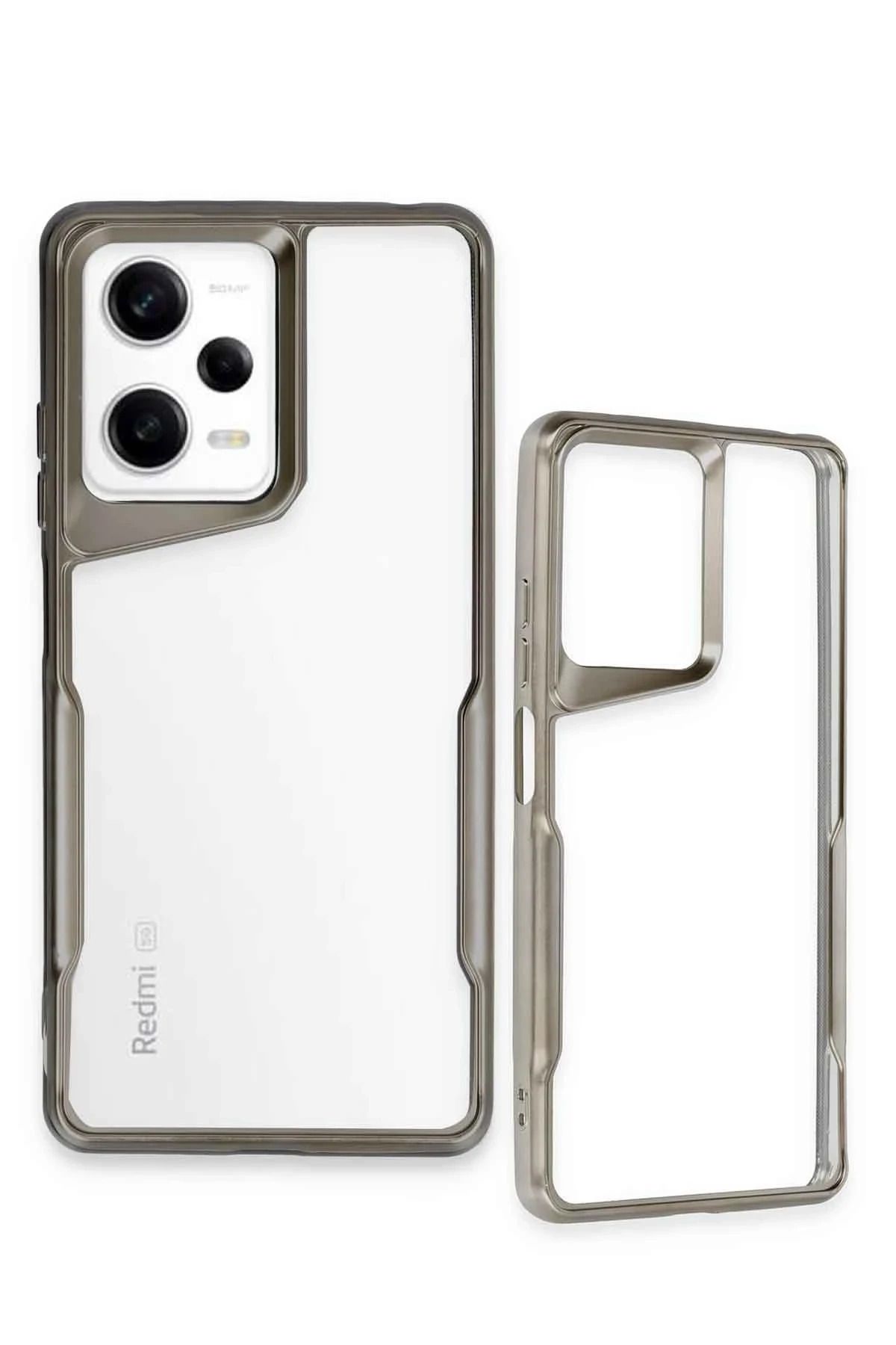 NewFace Xiaomi Redmi Note 12 Pro 5G Kılıf Boyi Silikon Kapak - Siyah GLSTD