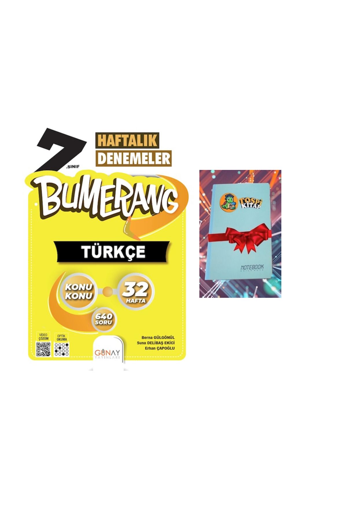 Günay Yayınları Bumerang 32 Haftalık TÜRKÇE Denemeleri (NOT DEFTERİ HEDİYE)