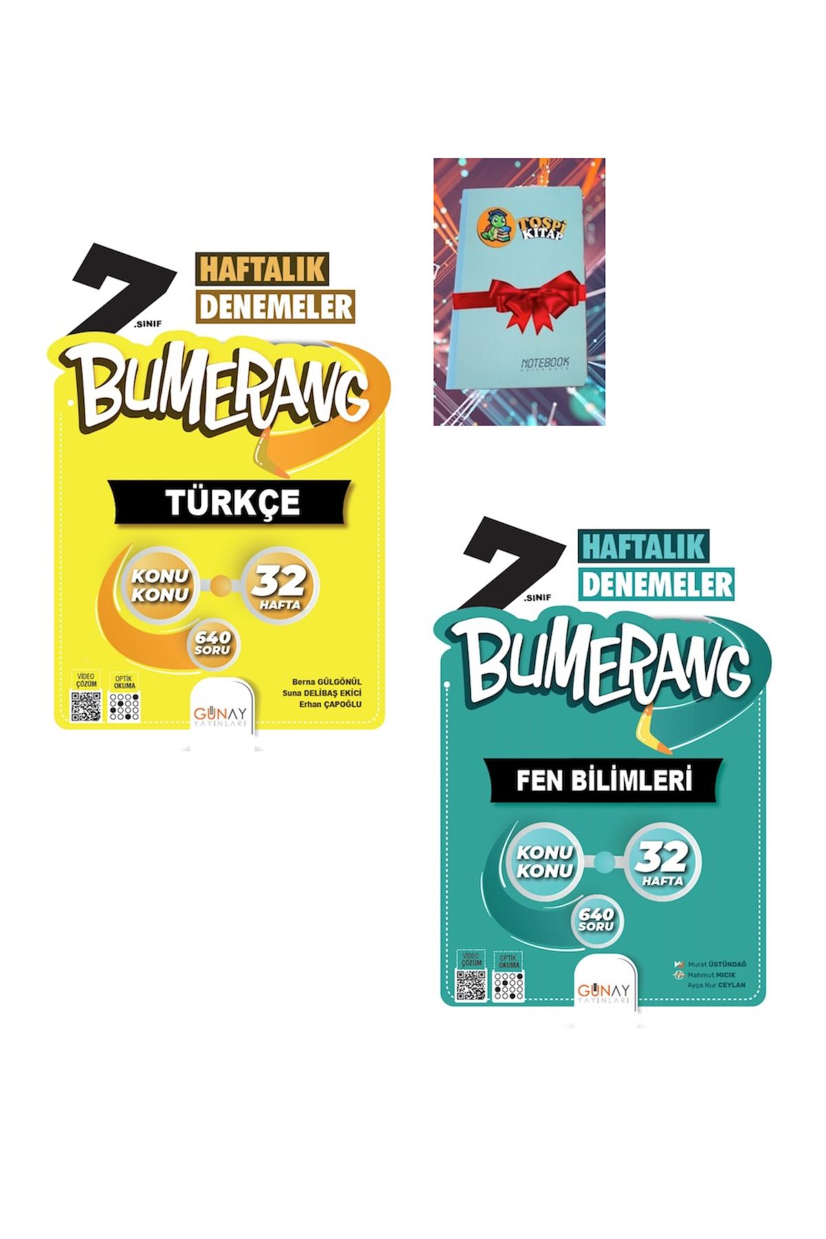 Günay Yayınları Bumerang 32 Haftalık TÜRKÇE + FEN BİLİMLERİ Denemeleri (NOT DEFTERİ HEDİYE)
