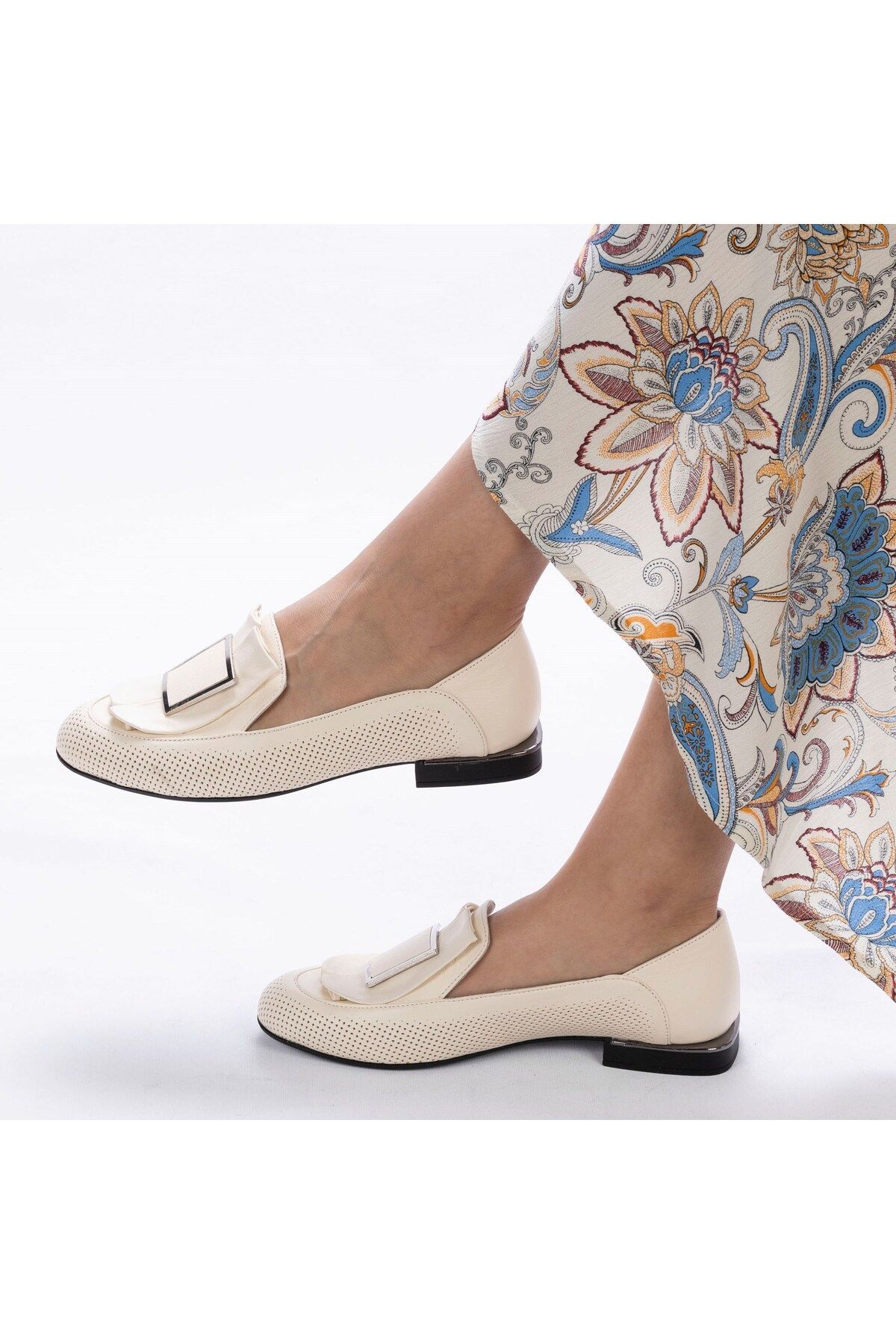 TwoEgoist Kadın Hakiki Deri Günlük Klasik Loafer - Babet Ayakkabı