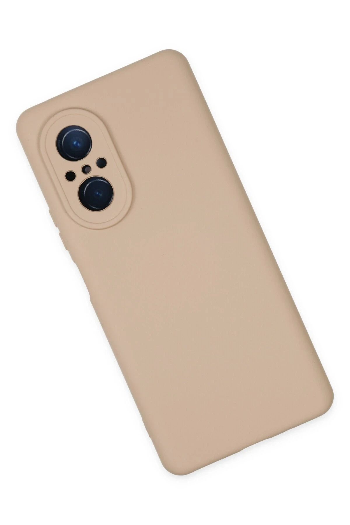 NewFace Huawei Nova 9 SE uyumlu  Kılıf Nano içi Kadife Silikon - Pudra BSTMY