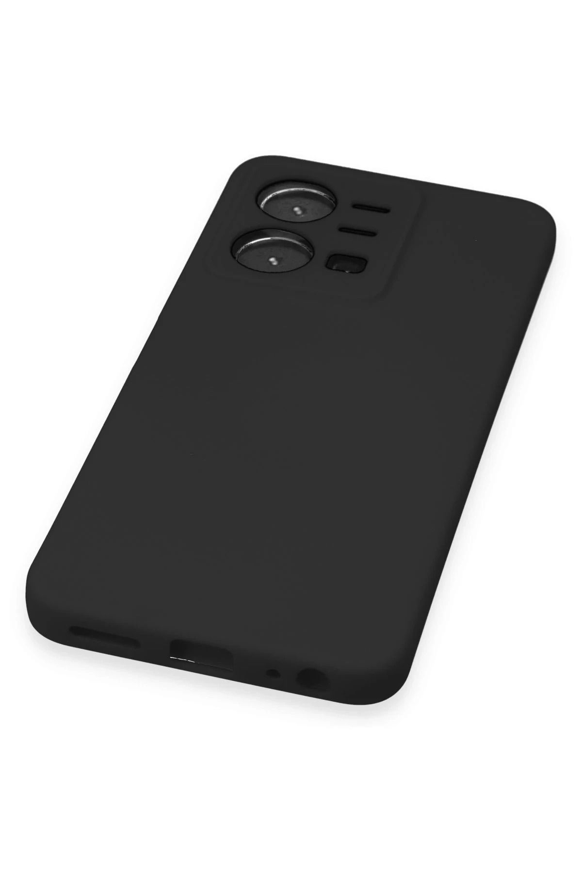 NewFace Vivo Y35 Uyumlu Kılıf Nano içi Kadife Silikon - Siyah SVLRS