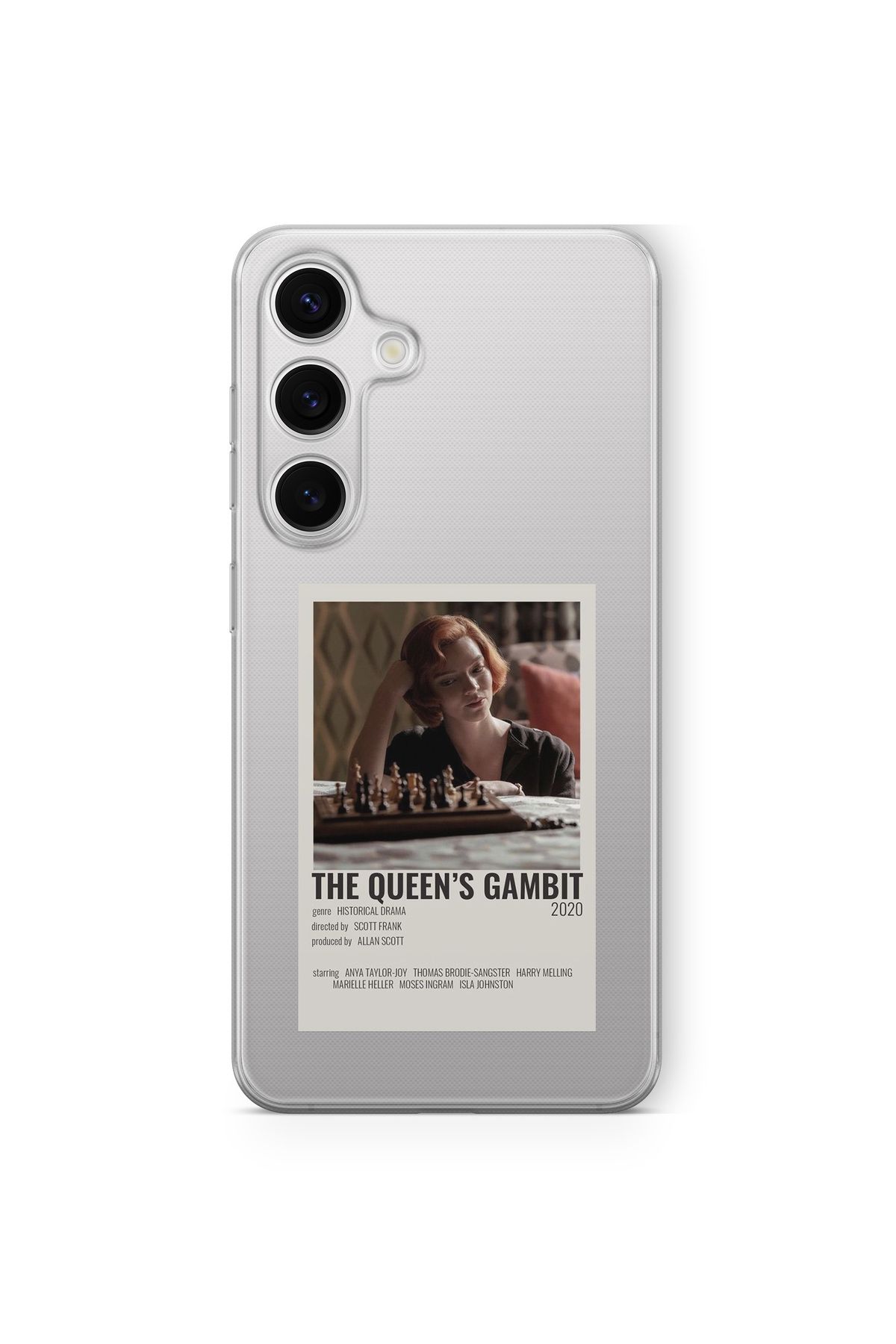 Space Star Samsung Galaxy S24 Fe Uyumlu The Queens Gambit Poster Tasarım Baskılı Şeffaf Kılıf